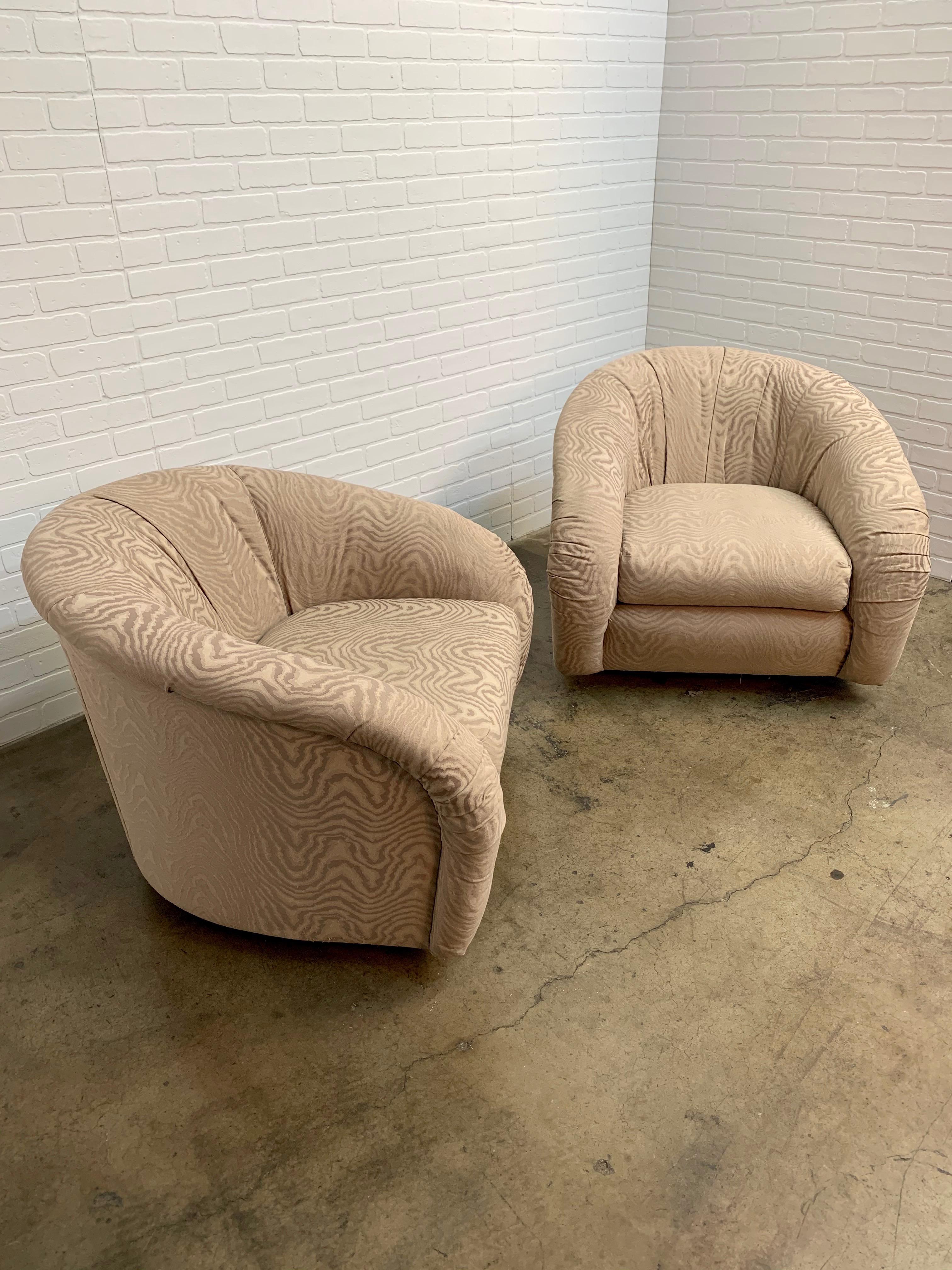 20th Century 1980s Swivel Lounge Chairs