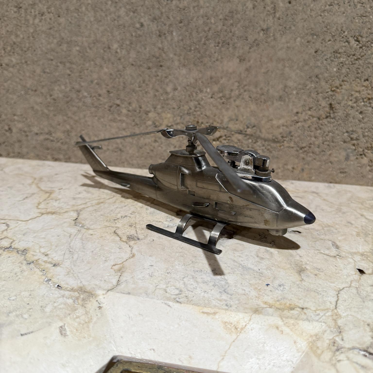 1980s Table Lighter Chrome Huey Cobra Helicopter Japan For Sale 4