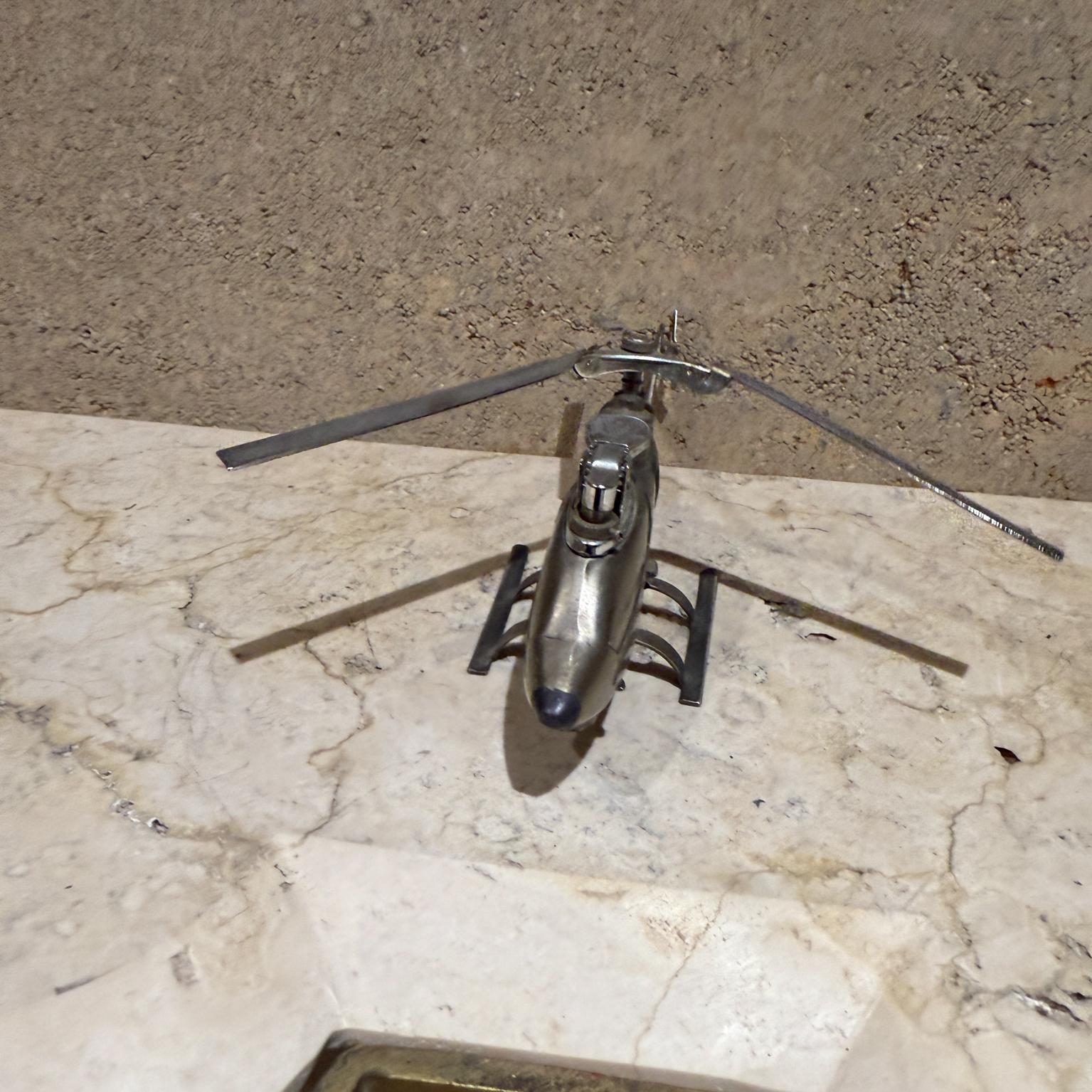 1980s Table Lighter Chrome Huey Cobra Helicopter Japan For Sale 5