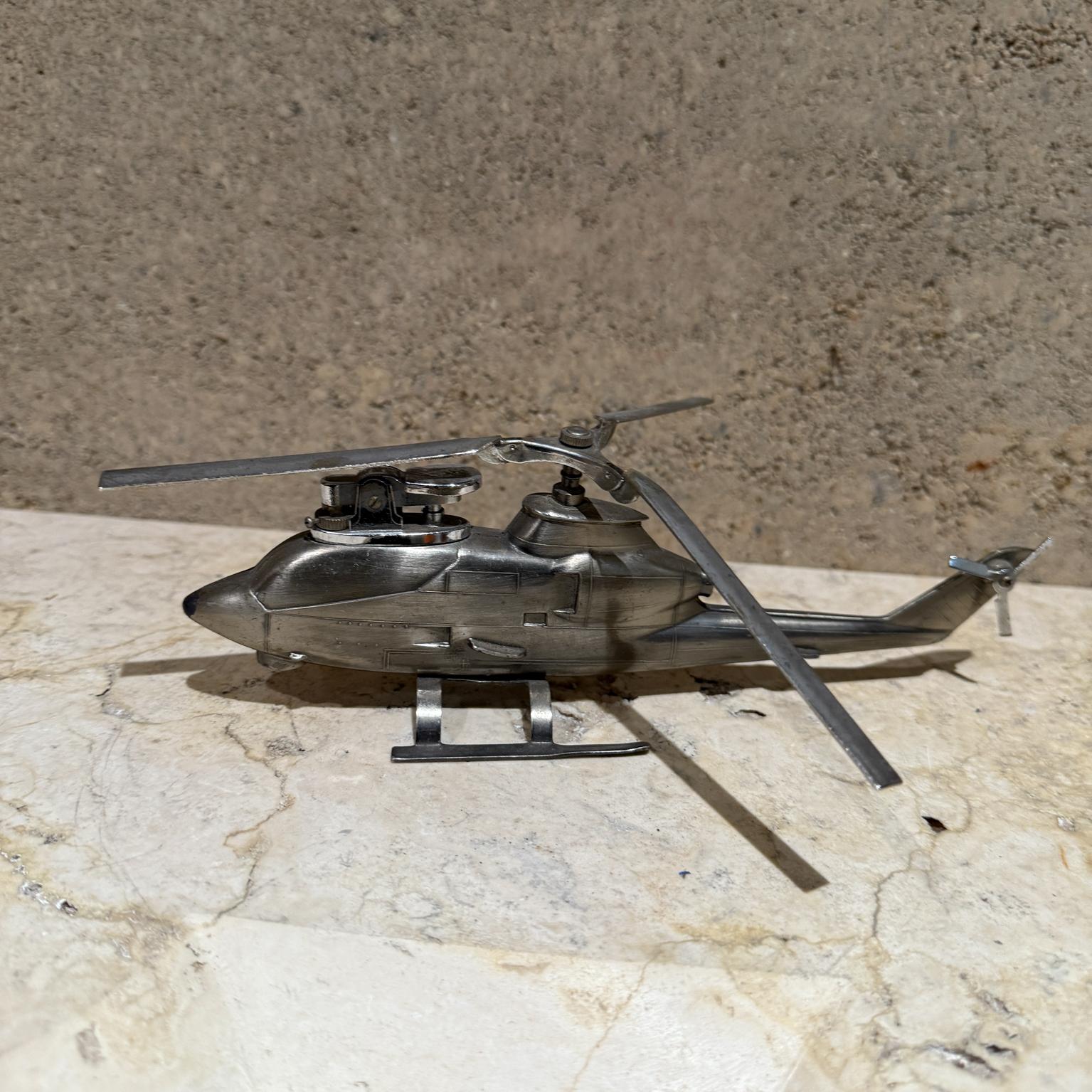 1980s Table Lighter Chrome Huey Cobra Helicopter Japan For Sale 6