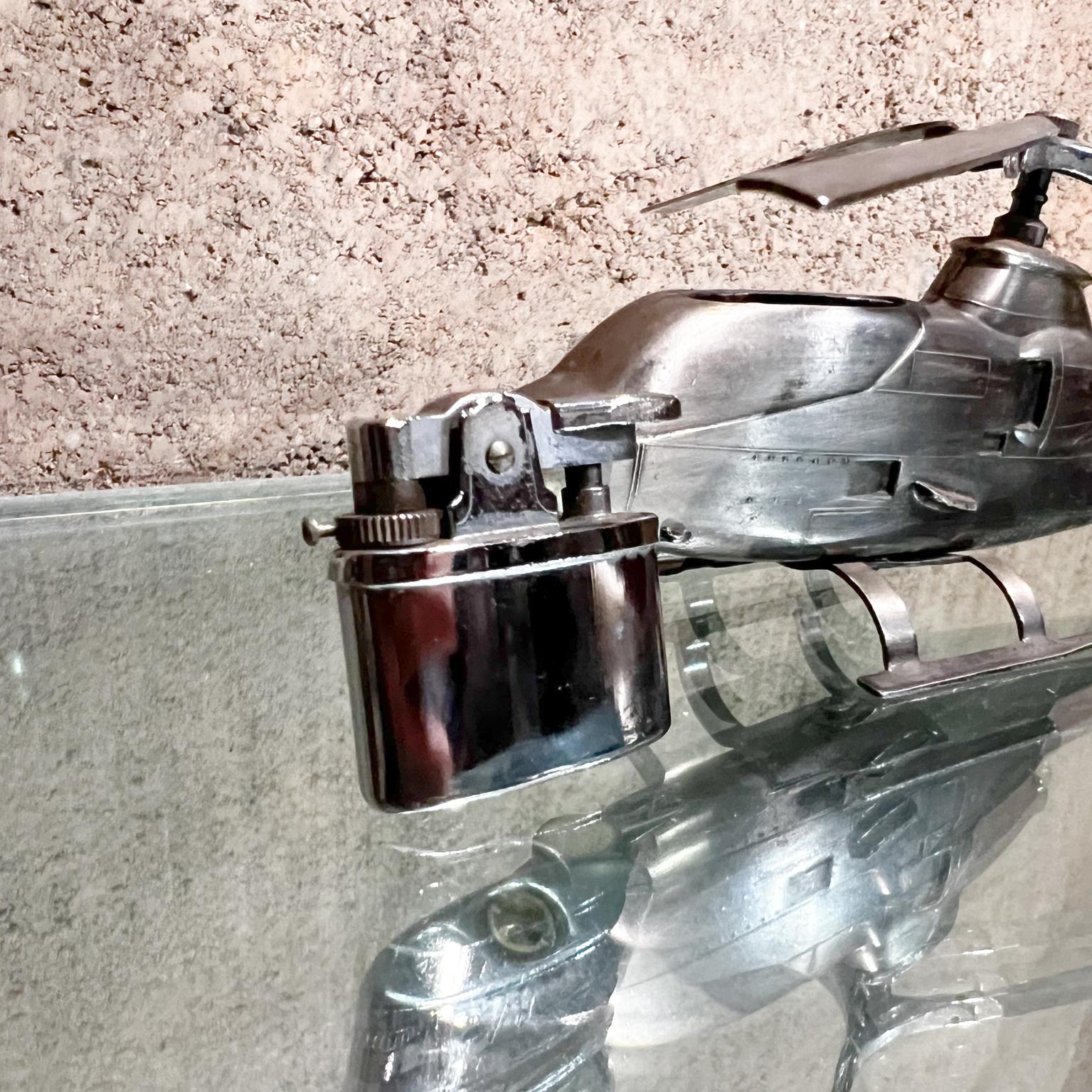 1980s Table Lighter Chrome Plated Huey Cobra Helicopter Japan In Good Condition For Sale In Chula Vista, CA