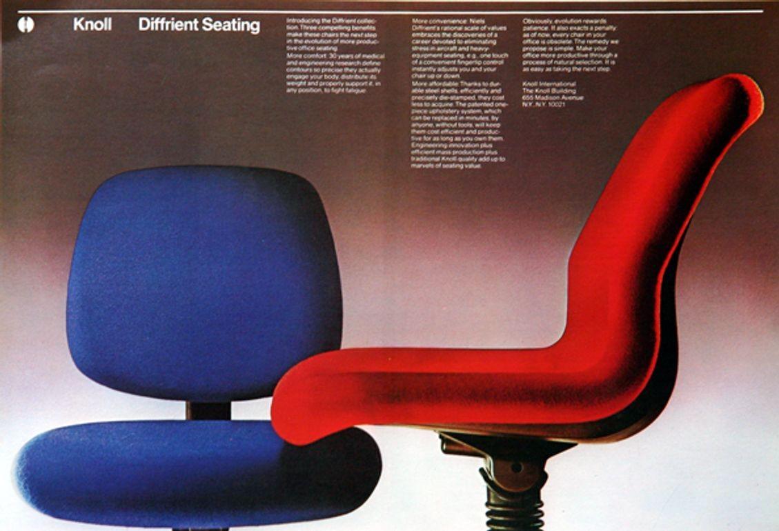 Chaise Task conçue par Niels Diffrient pour Knoll, années 1980 en vente 5