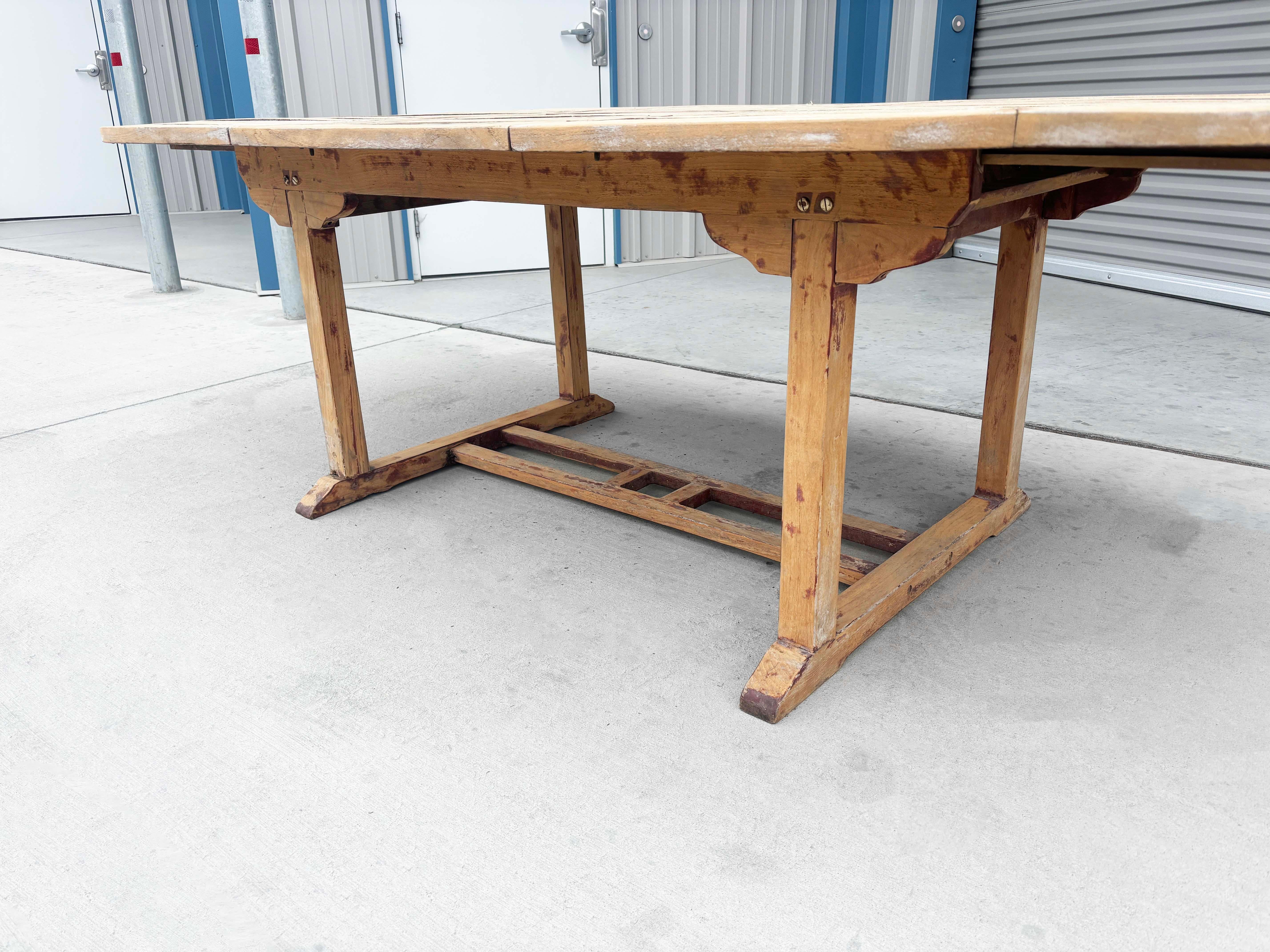 1980s Teak Patio Dining Table & 8 Chairs 5