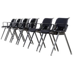 1980s Tecno SM203 Office Chair Set of Six