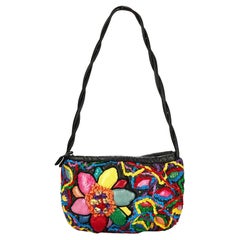 1980s Ted Land Colourful Leather Patchwork Bag