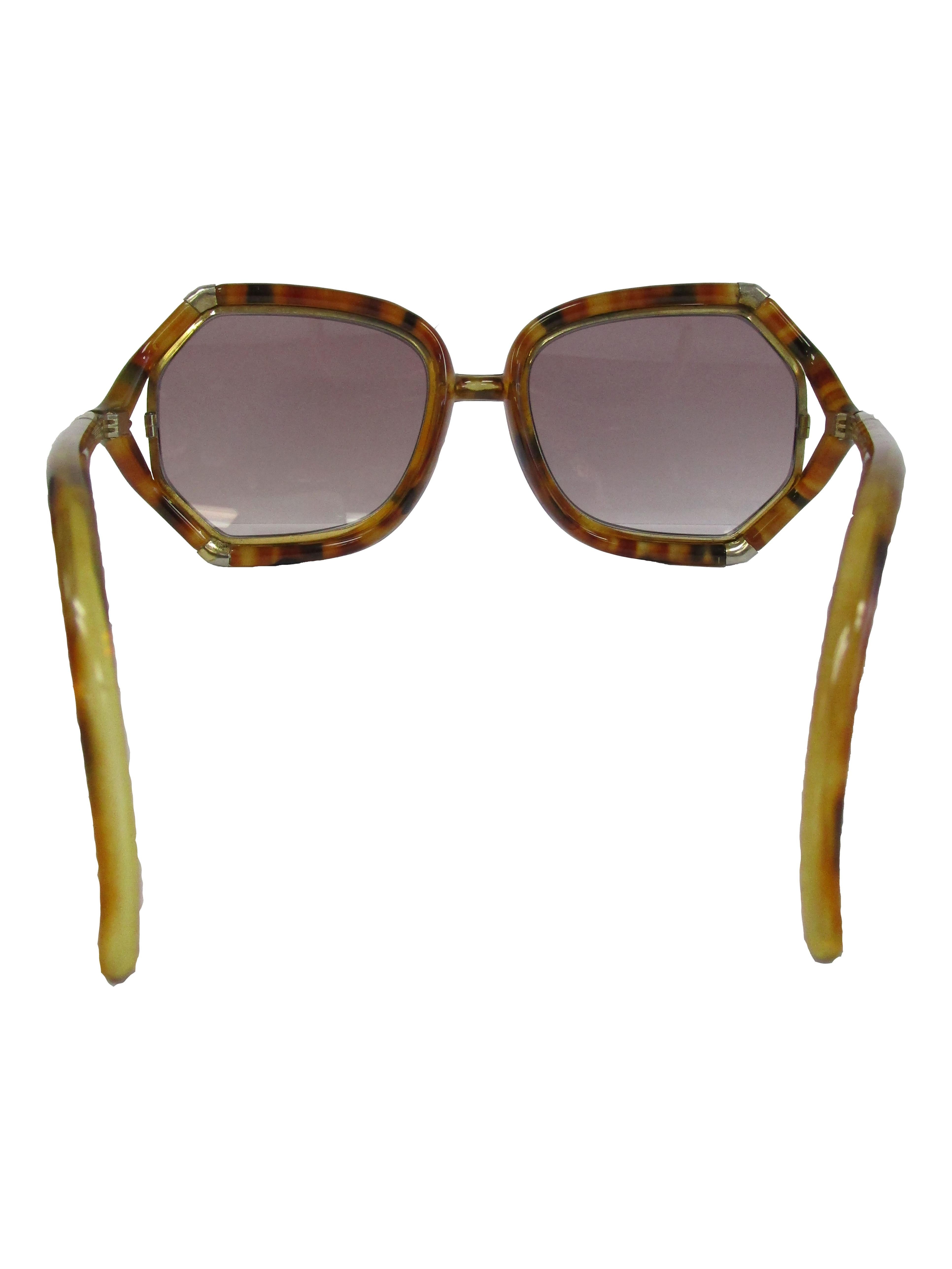 1980s Ted Lapidus Tortoise Sunglasses  In Excellent Condition In Houston, TX