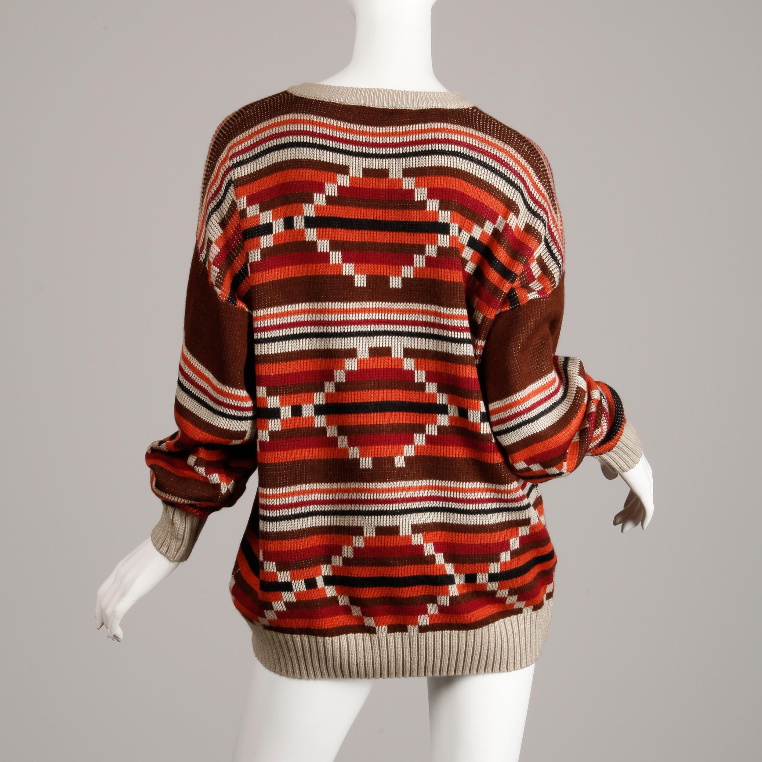 vintage v neck sweater