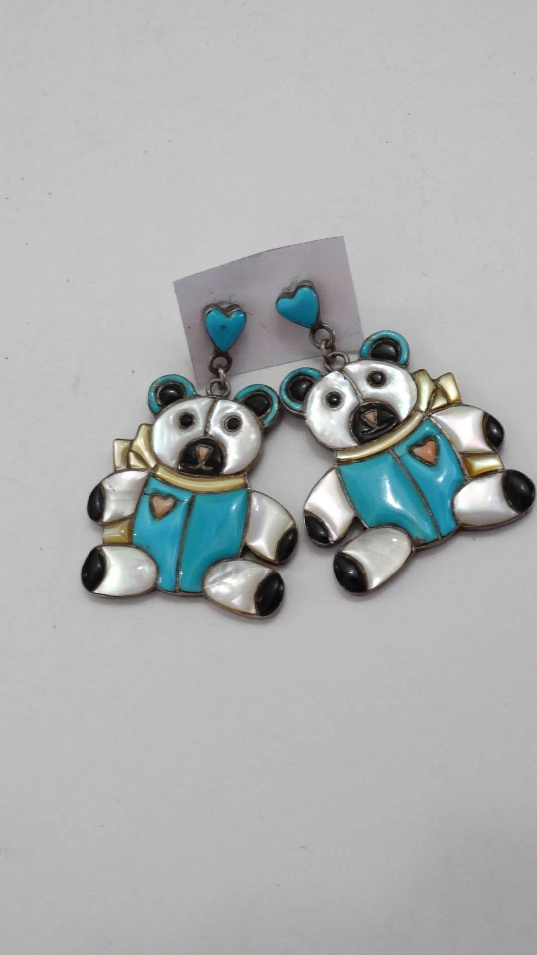 zuni bear earrings