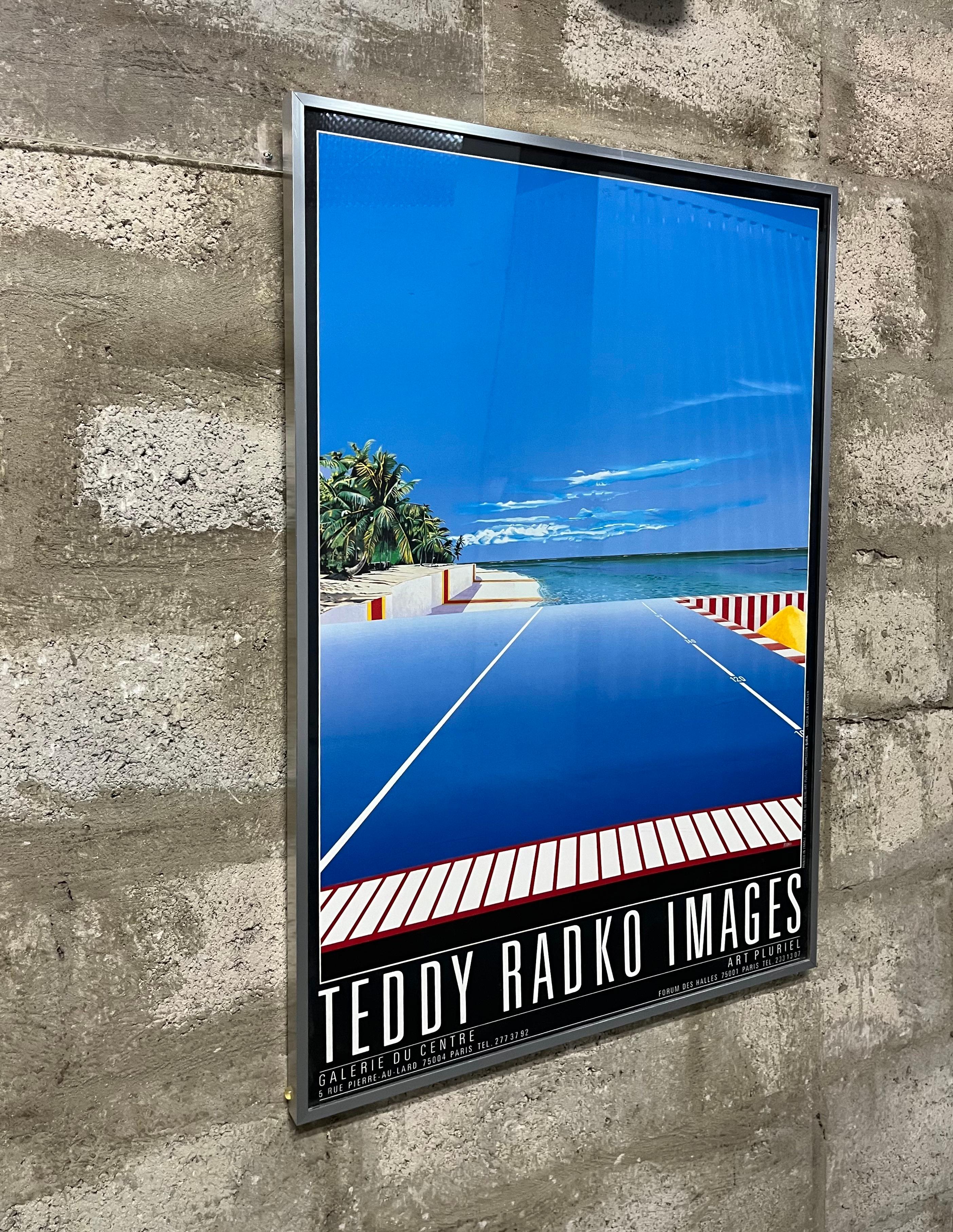 1980s Teddy Radko Images Exhibition Original Framed Poster. In Good Condition For Sale In Miami, FL