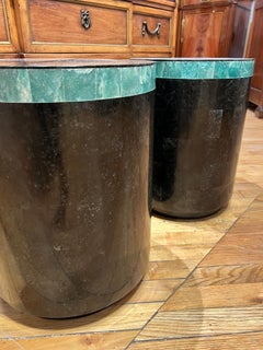 1980’s Tessellated Drum Tables by Maitland Smith