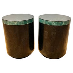 1980’s Tessellated Drum Tables by Maitland Smith