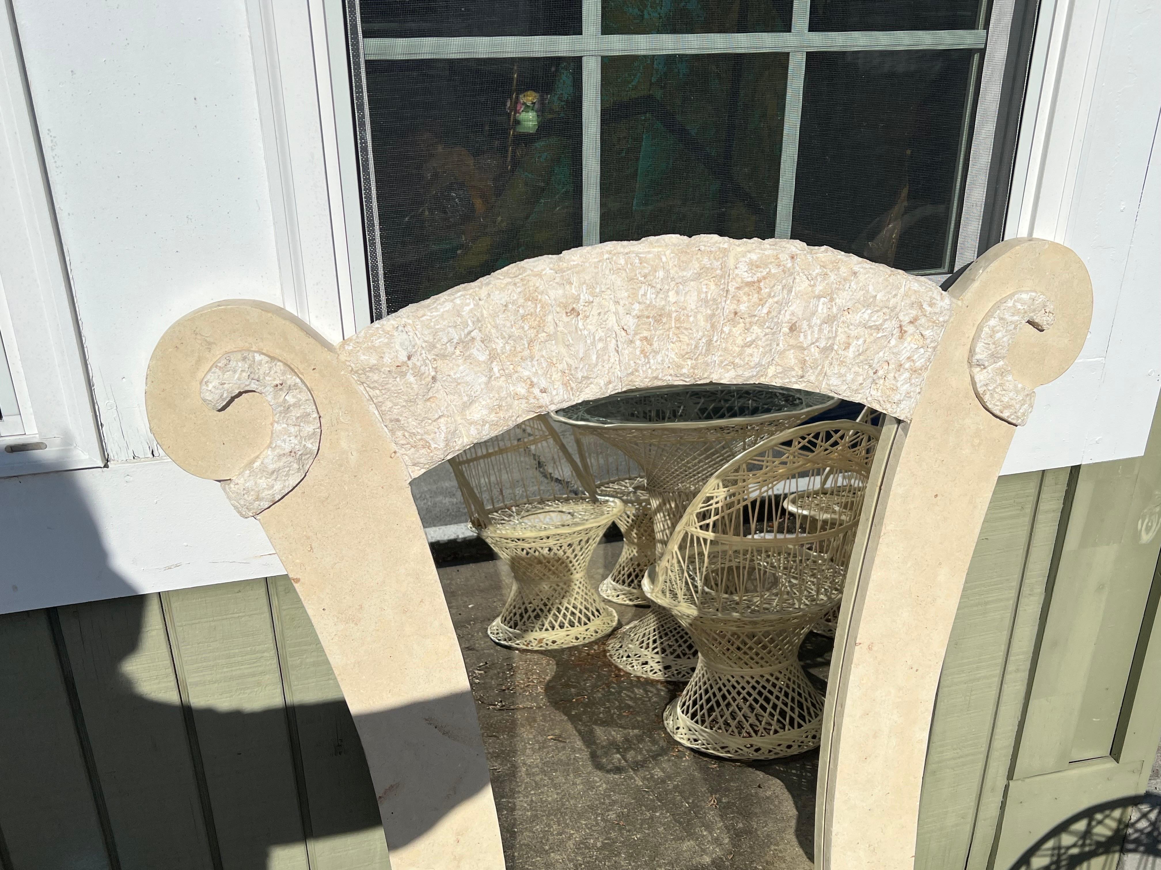 1980’s Tessellated Stone Mirror In Good Condition For Sale In Redding, CT