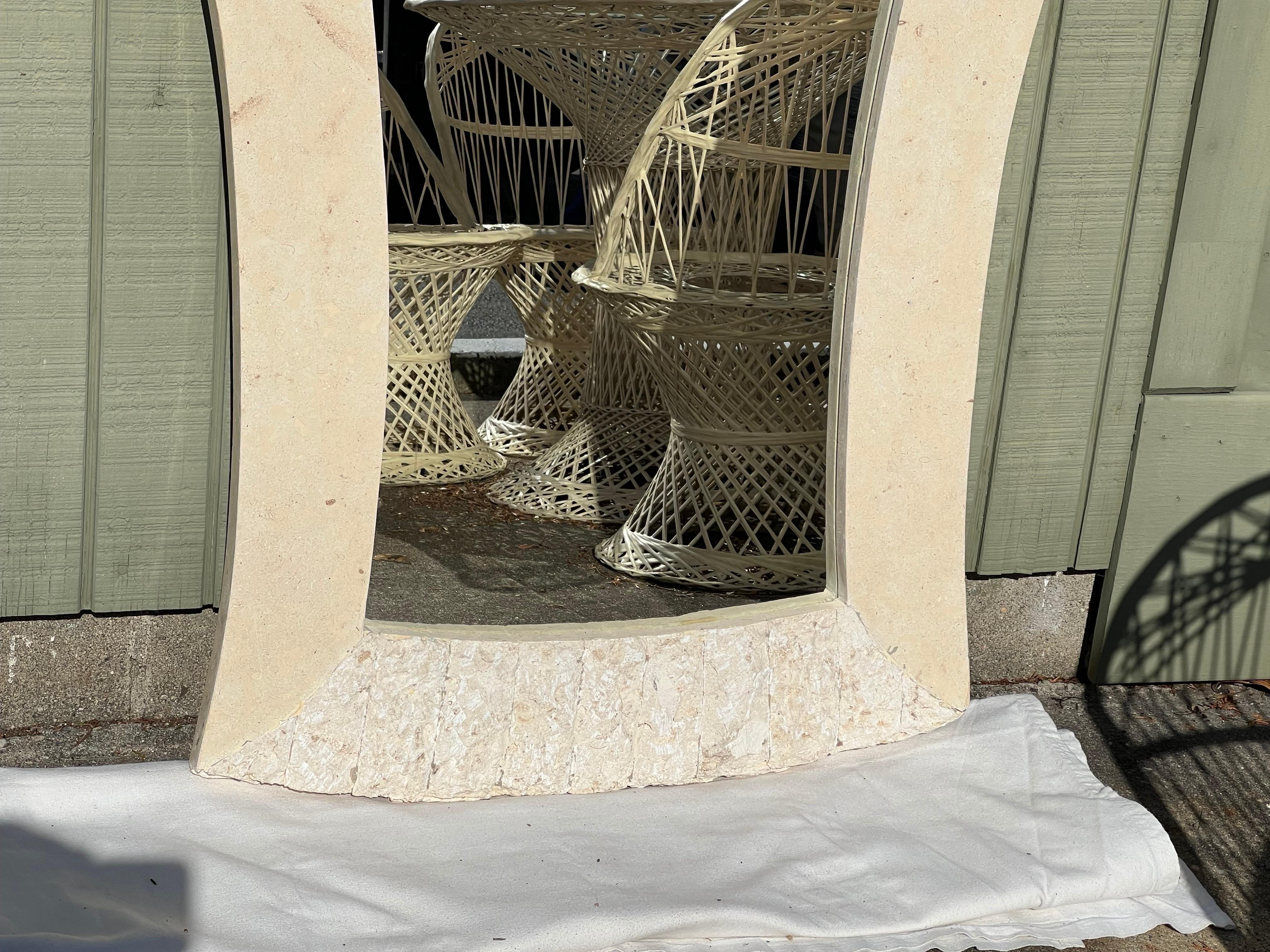 Late 20th Century 1980’s Tessellated Stone Mirror For Sale