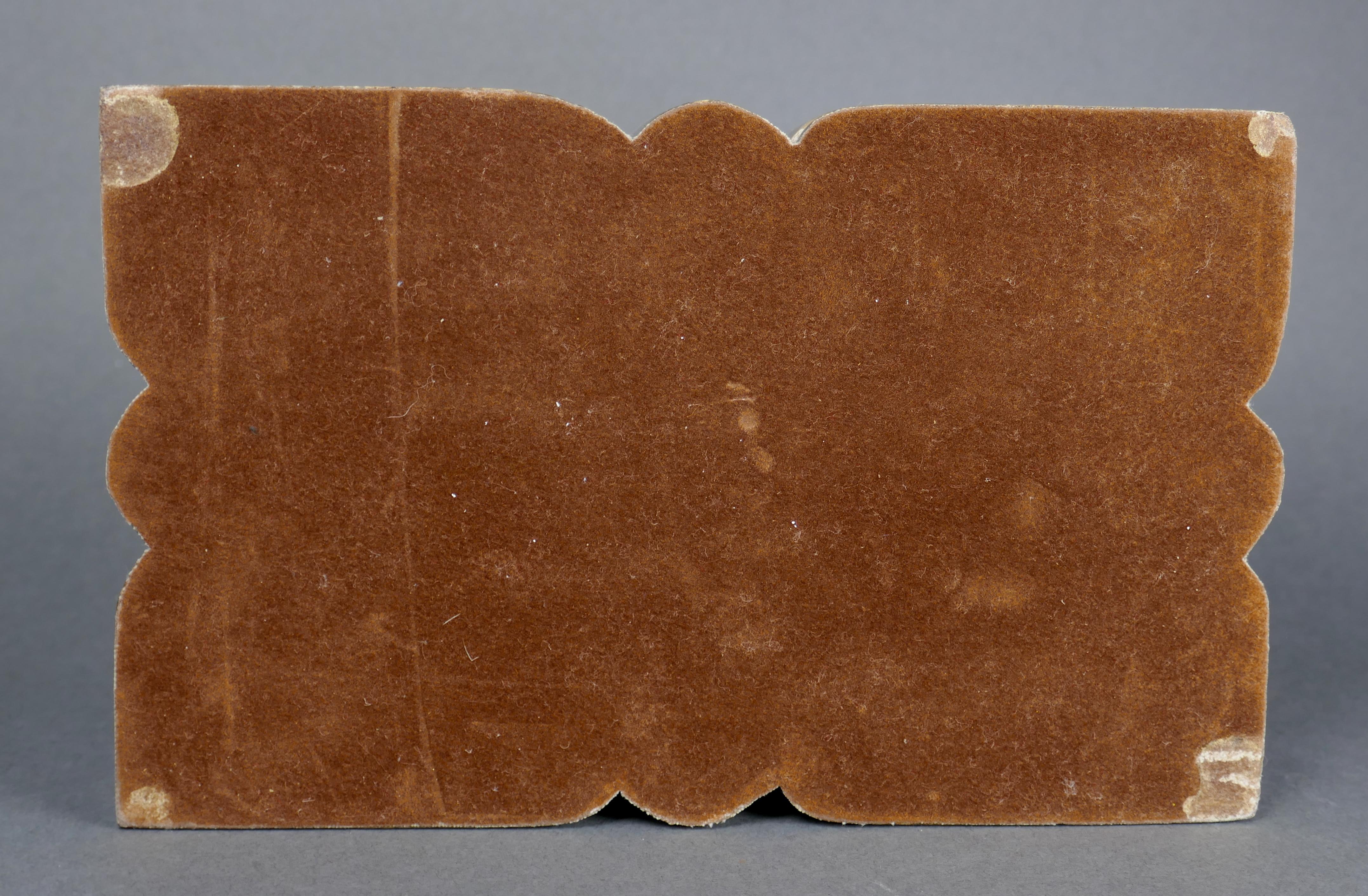 Scatola con coperchio in pietra e ottone tessellato di Desia del 1980 in vendita 4