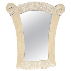 Miroir en pierre tessellée des années 1980