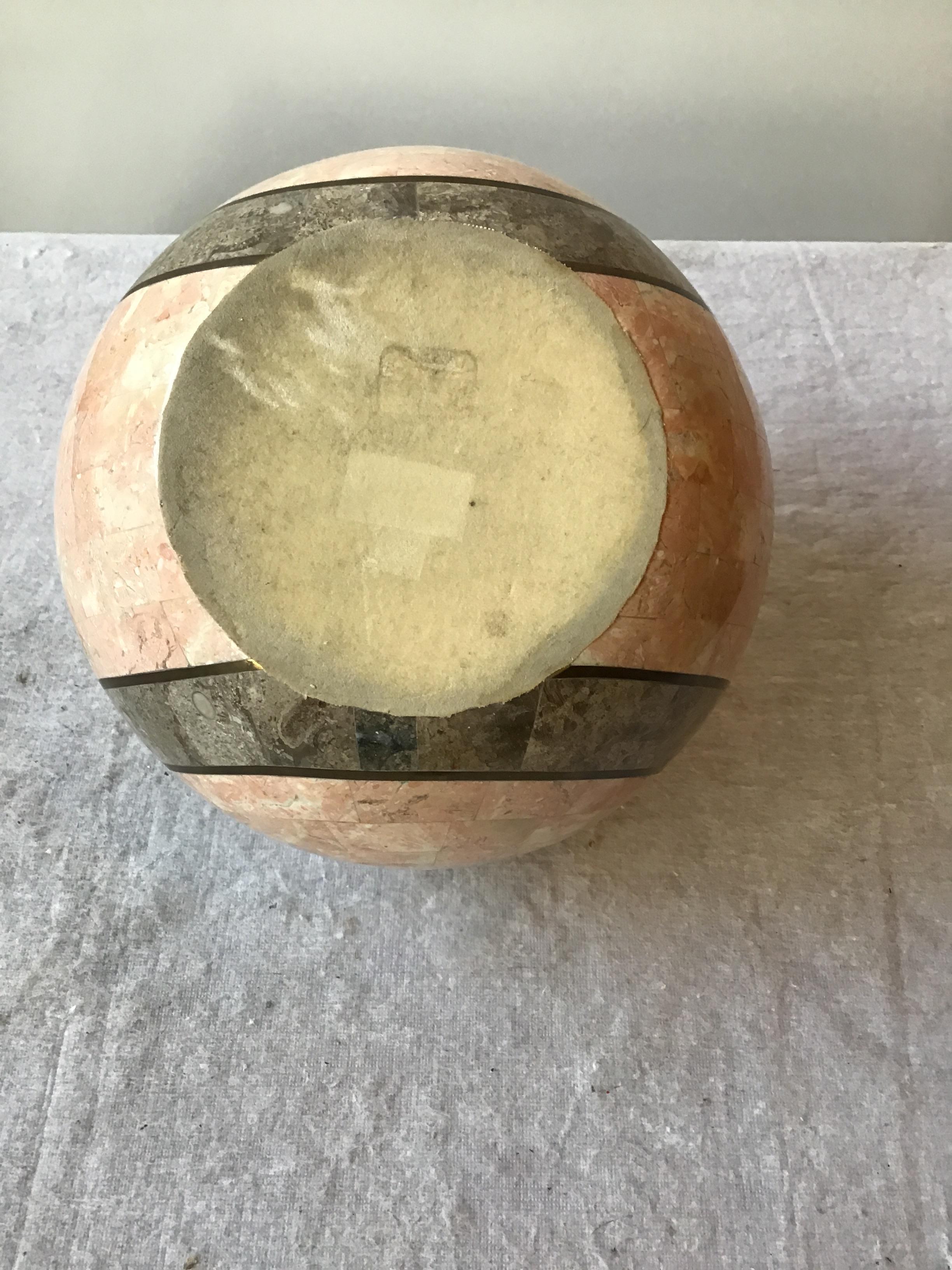 1980s Tessellated Stone Sphere For Sale 3