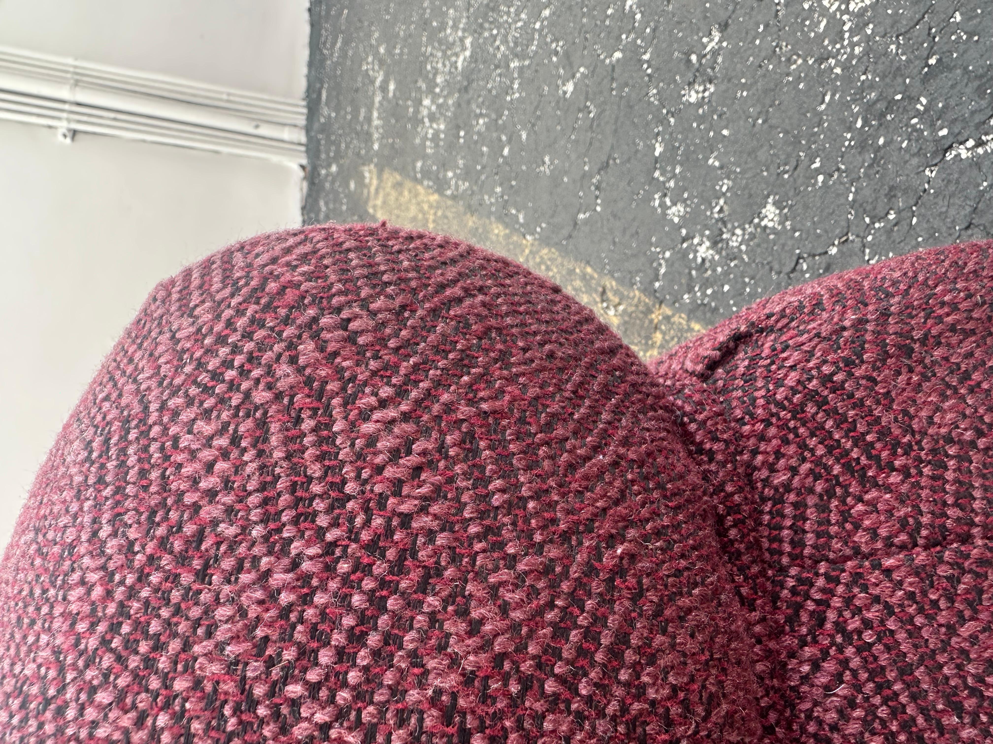 1980s Thayor Post Modern Violet Pleated Ottomans, Set of 2 For Sale 9