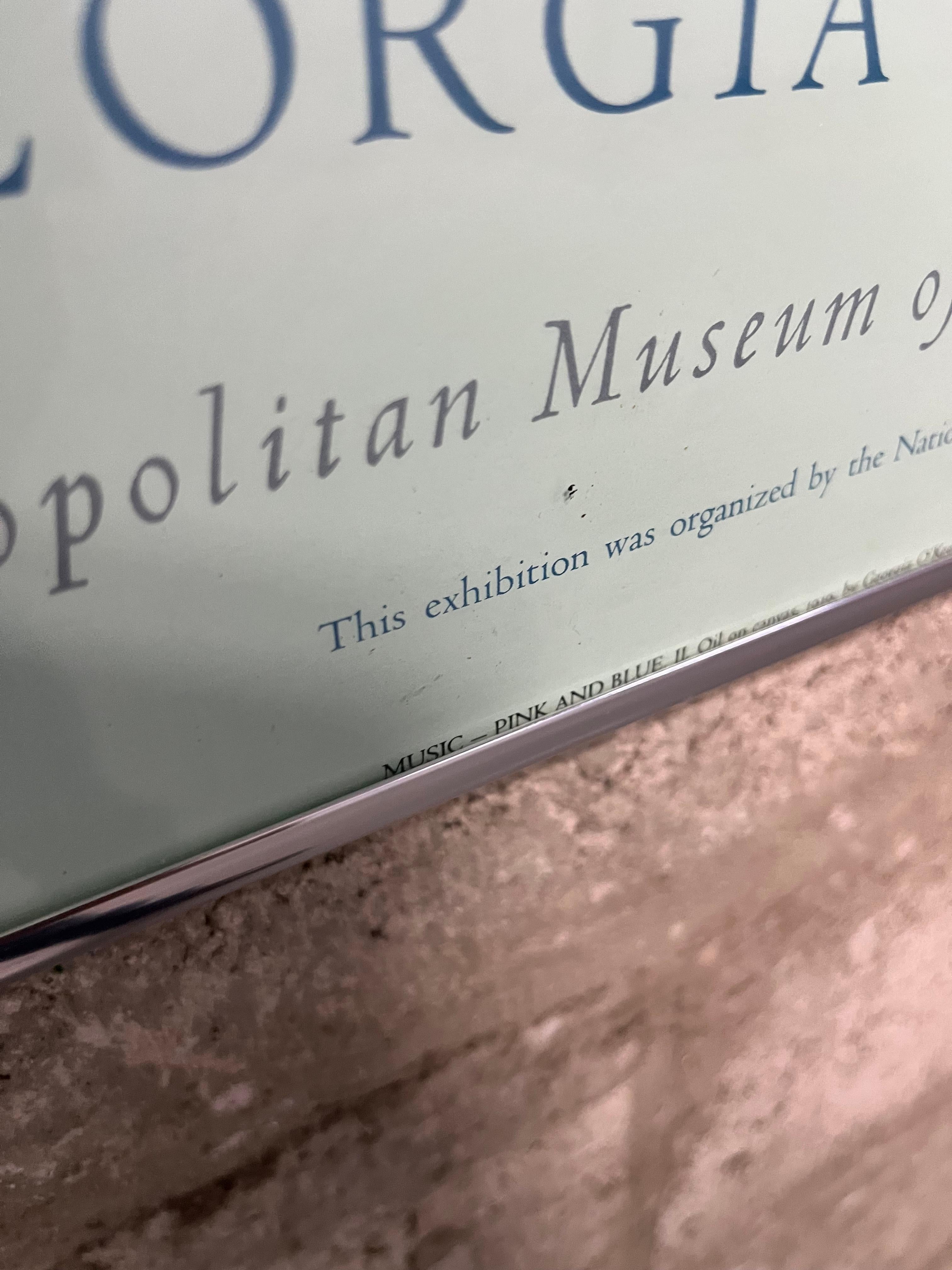 1980er Jahre The Metropolitan Museum of Art Georgia O'Keeffe Gerahmtes Ausstellungsplakat. im Angebot 7