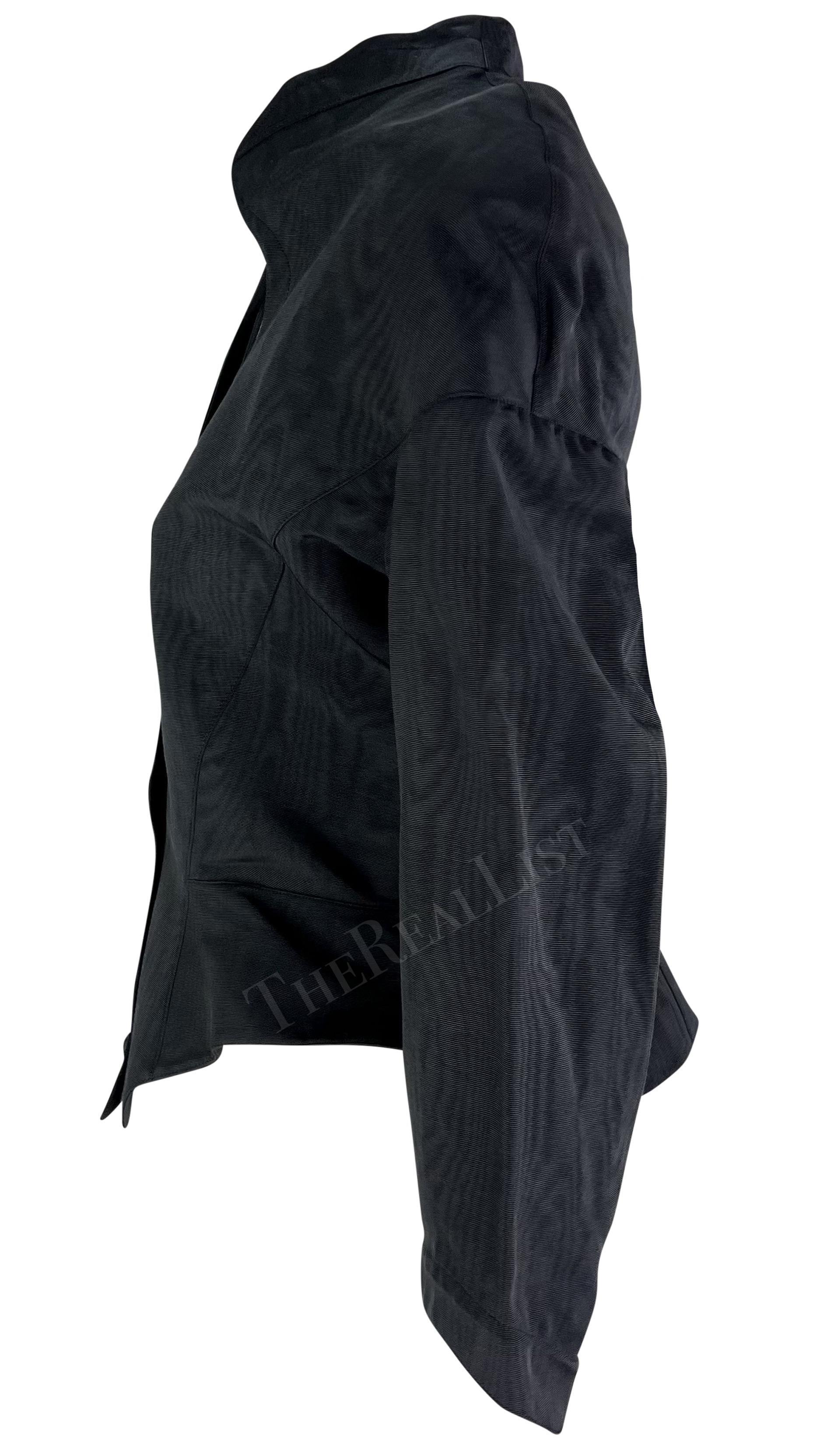 Chaqueta blazer azul marino asimétrica Thierry Mugler de los años 80 en Excelente estado para la venta en West Hollywood, CA