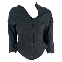 Giacca blazer asimmetrica anni '80 di Thierry Mugler, in stile navy