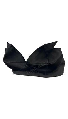 1980s Thierry Mugler Black Satin Pointed Bralette