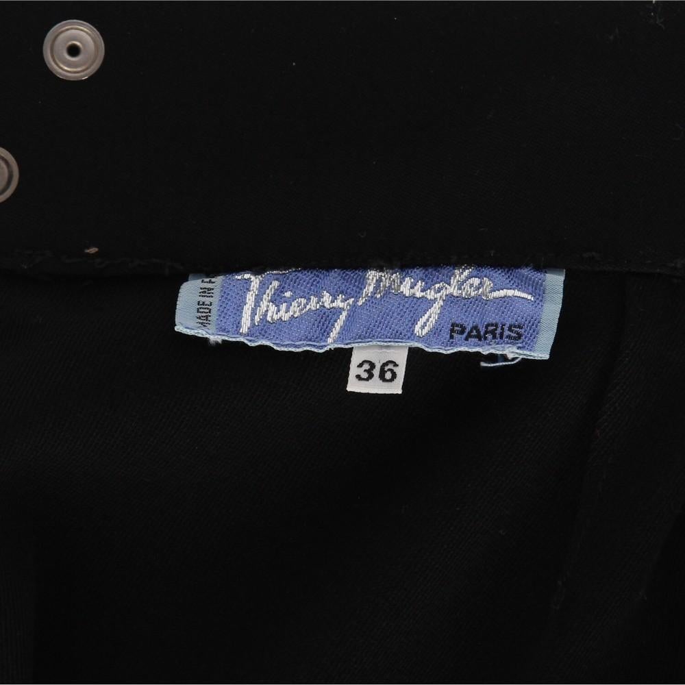 Women's 1980s Thierry Mugler Black Skirt
