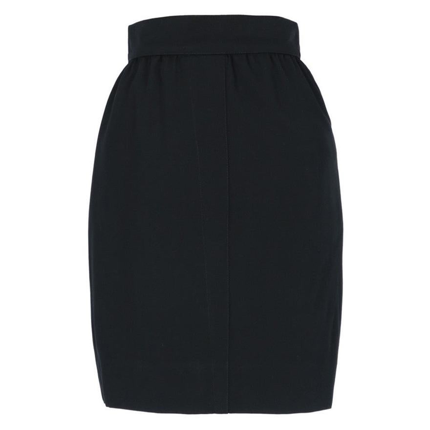 Women Skirts Black Zip Front Maxi Skirt MuglerWomen Skirts 100%