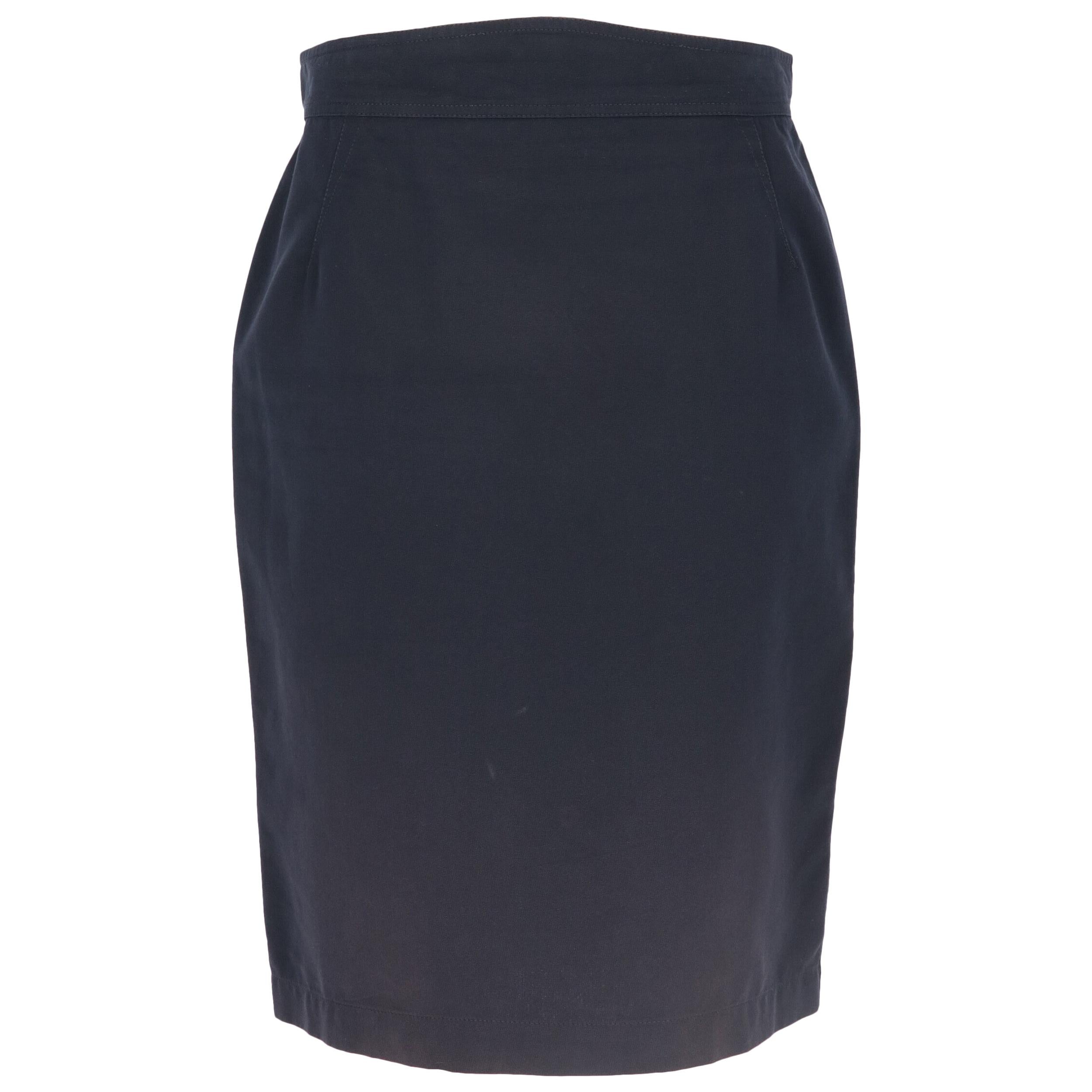 1980s Thierry Mugler Blue Skirt For Sale