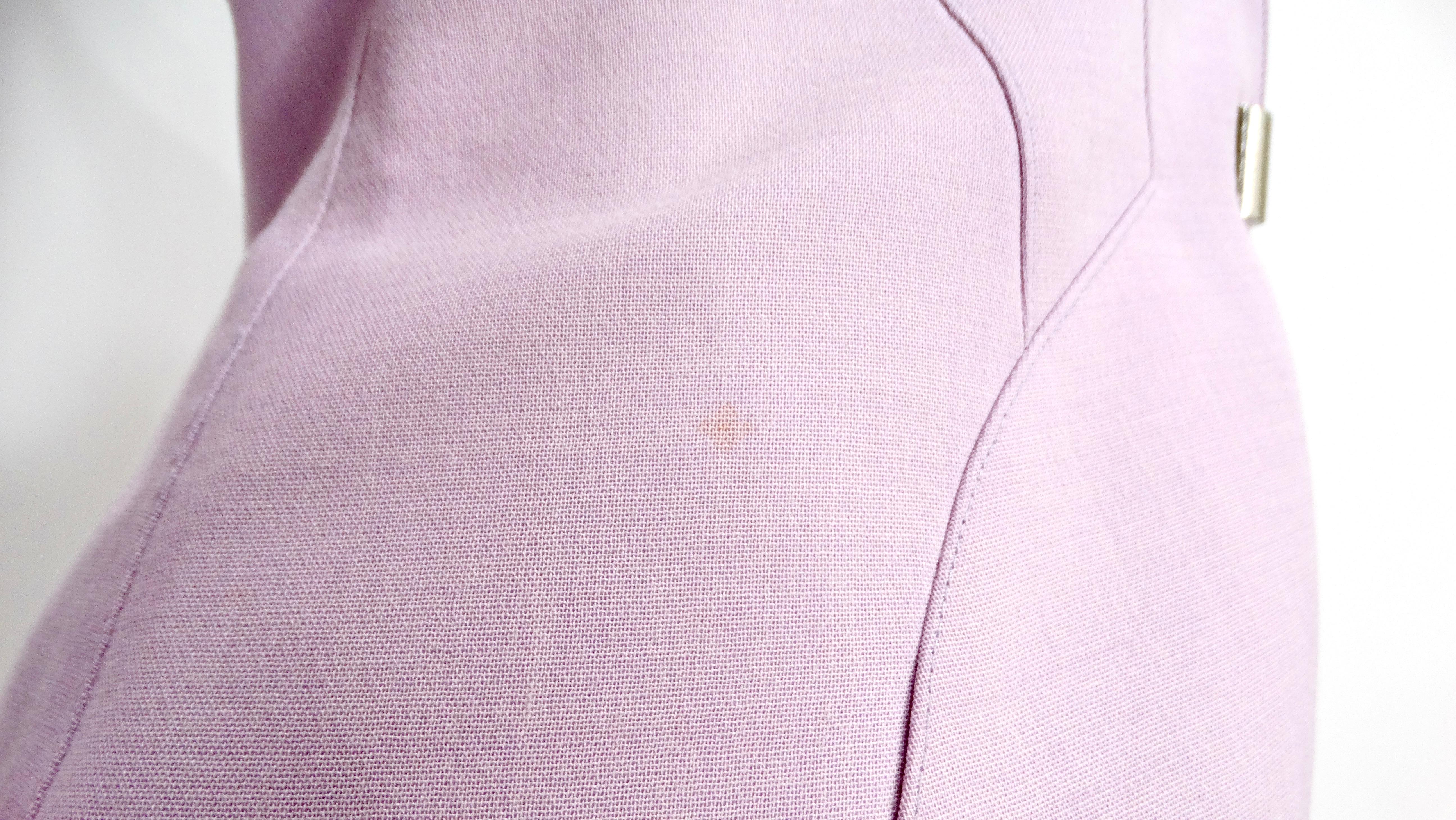 1980er Thierry Mugler Couture Helllila Blazer & Hosenanzug Set im Angebot 6