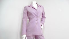 1980s Thierry Mugler Couture Light Purple Blazer & Pant Suit Set