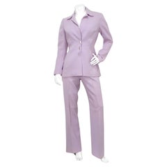 Ensemble blazer et pantalon violet clair Thierry Mugler Couture des années 1980