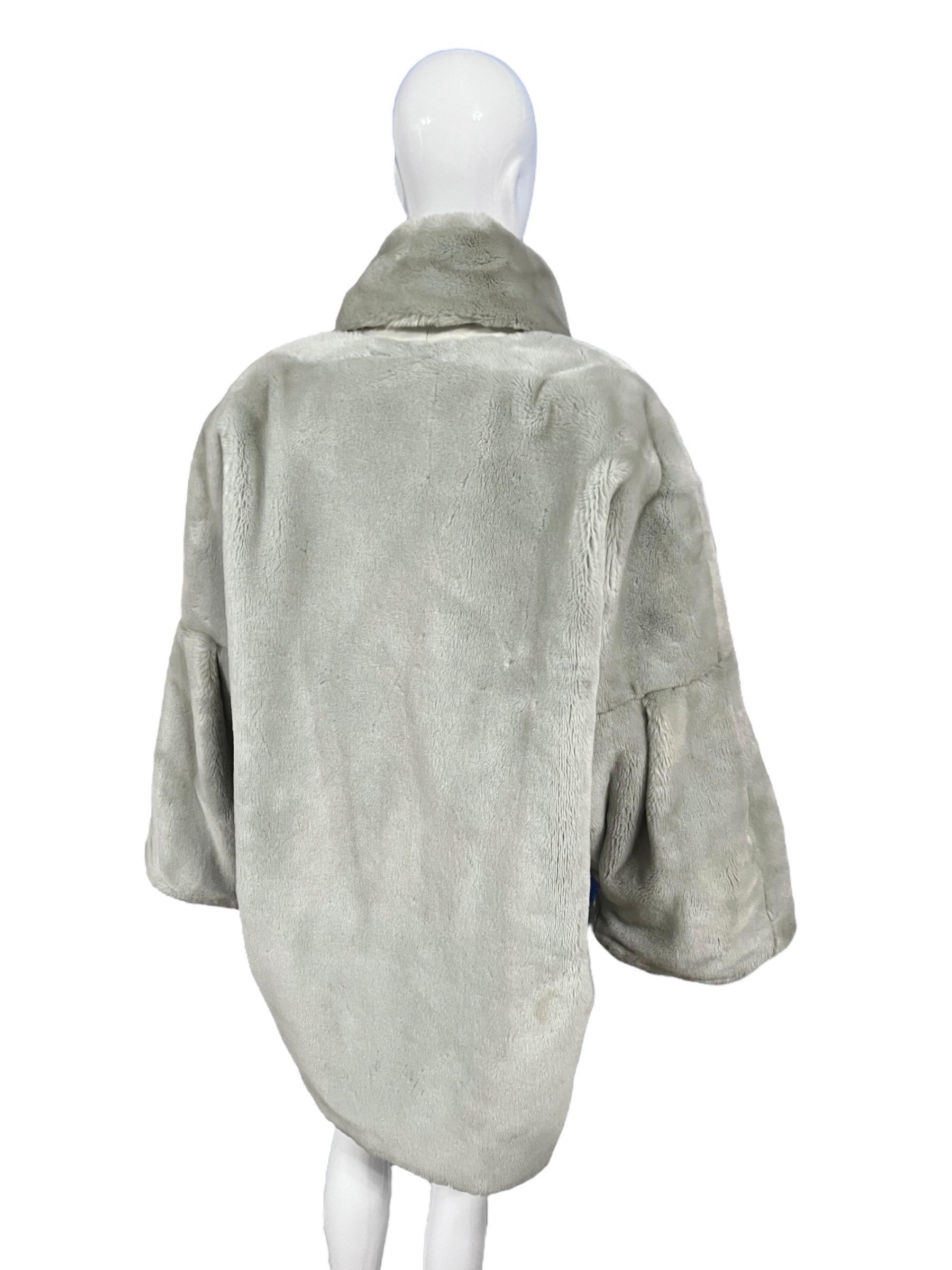 1980’s Thierry Mugler Faux Fur Oversized Coat 5