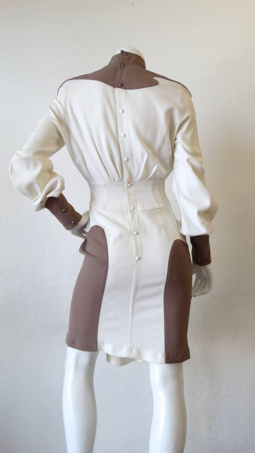 1980s Thierry Mugler Futuristic Baby Doll Dress In Excellent Condition In Scottsdale, AZ