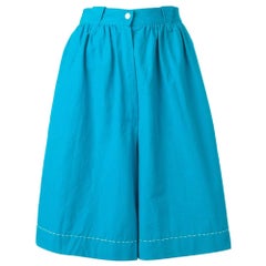 1980s Thierry Mugler Light Blue Shorts