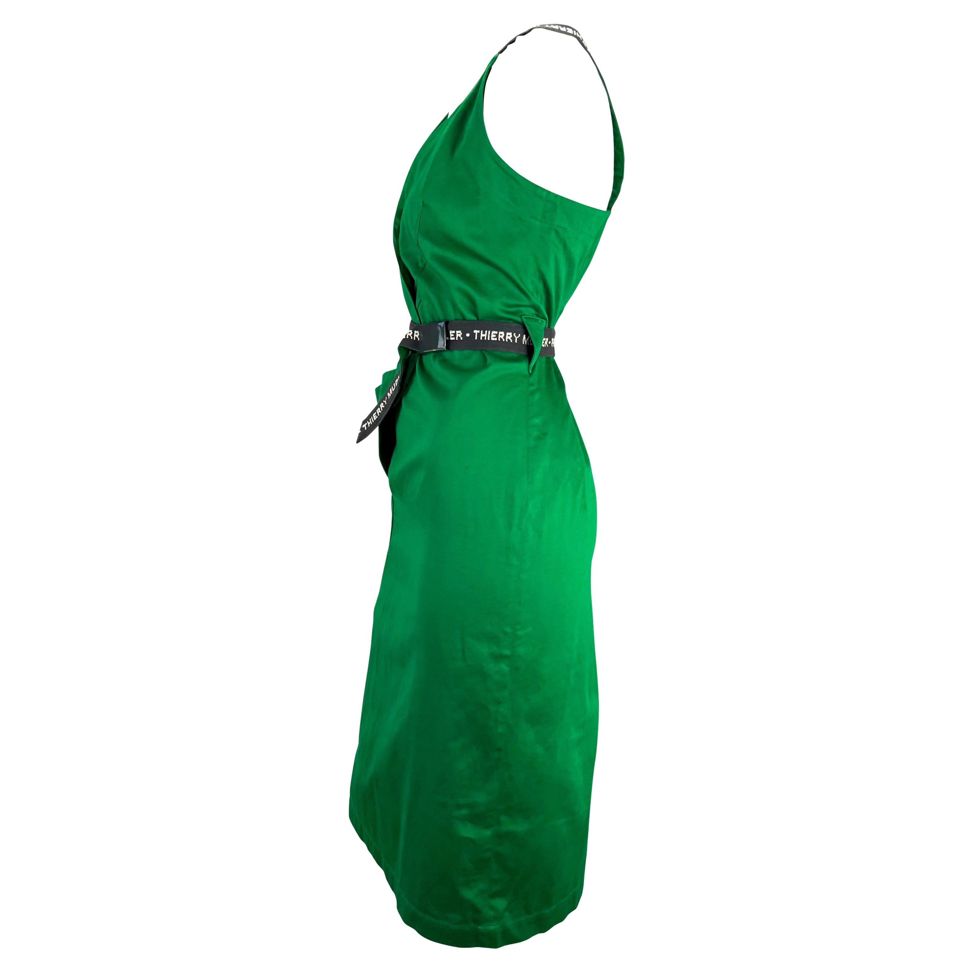 thierry mugler green dress