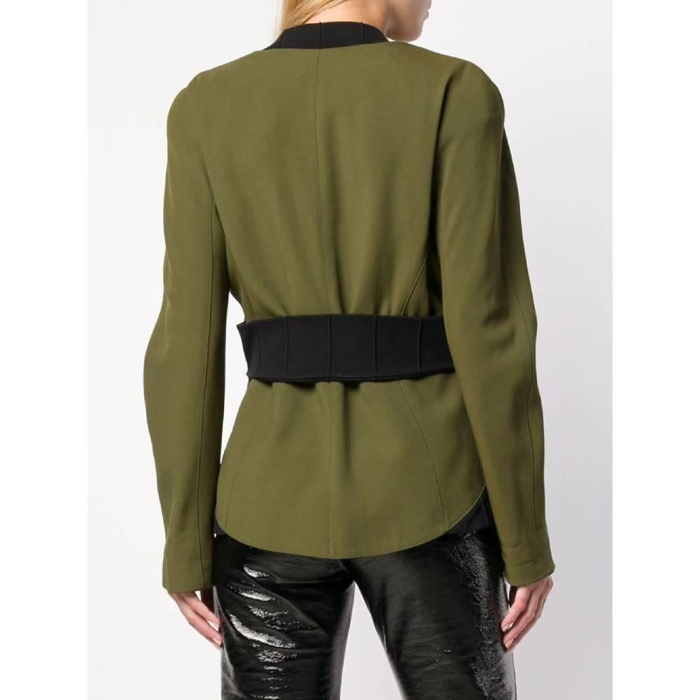 1980s Thierry Mugler Olive Green Jacket In Excellent Condition In Lugo (RA), IT