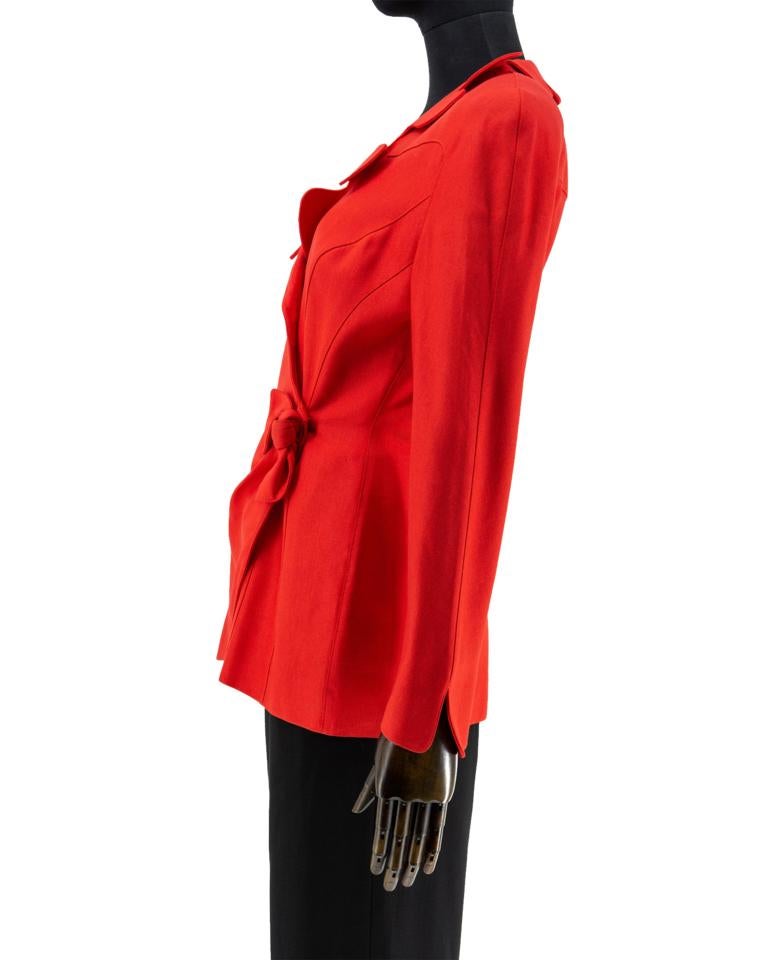 1980s Thierry Mugler Red Jacket For Sale 6