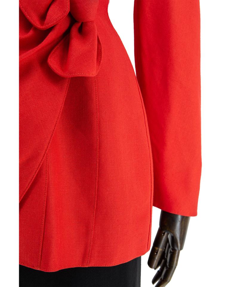 1980s Thierry Mugler Red Jacket For Sale 11