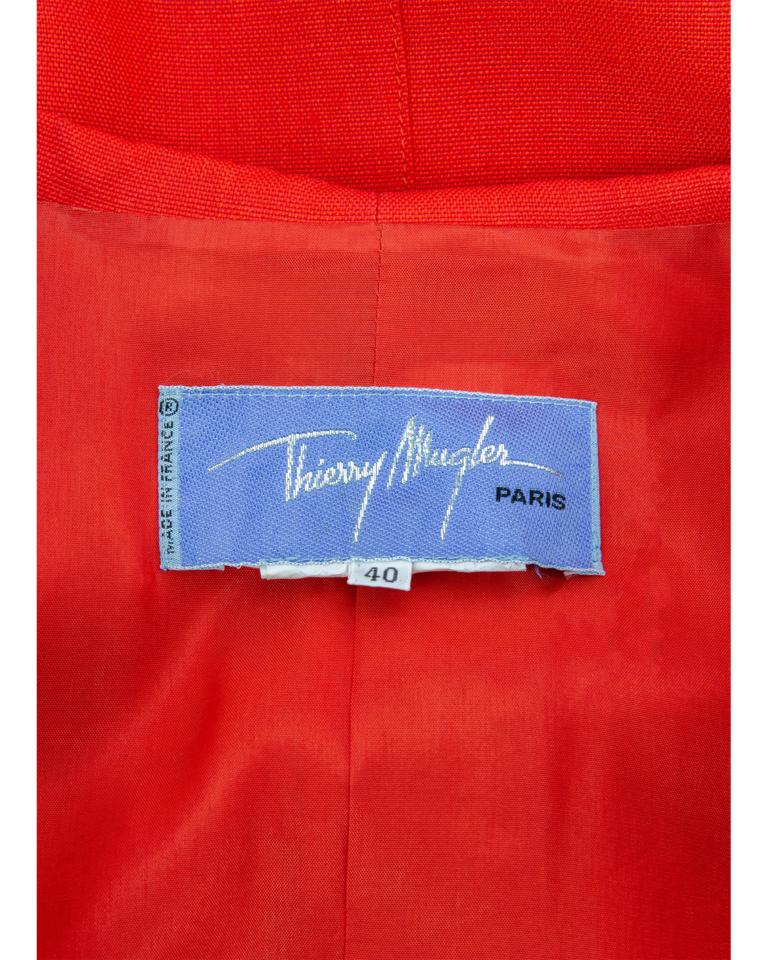 1980s Thierry Mugler Red Jacket For Sale 1