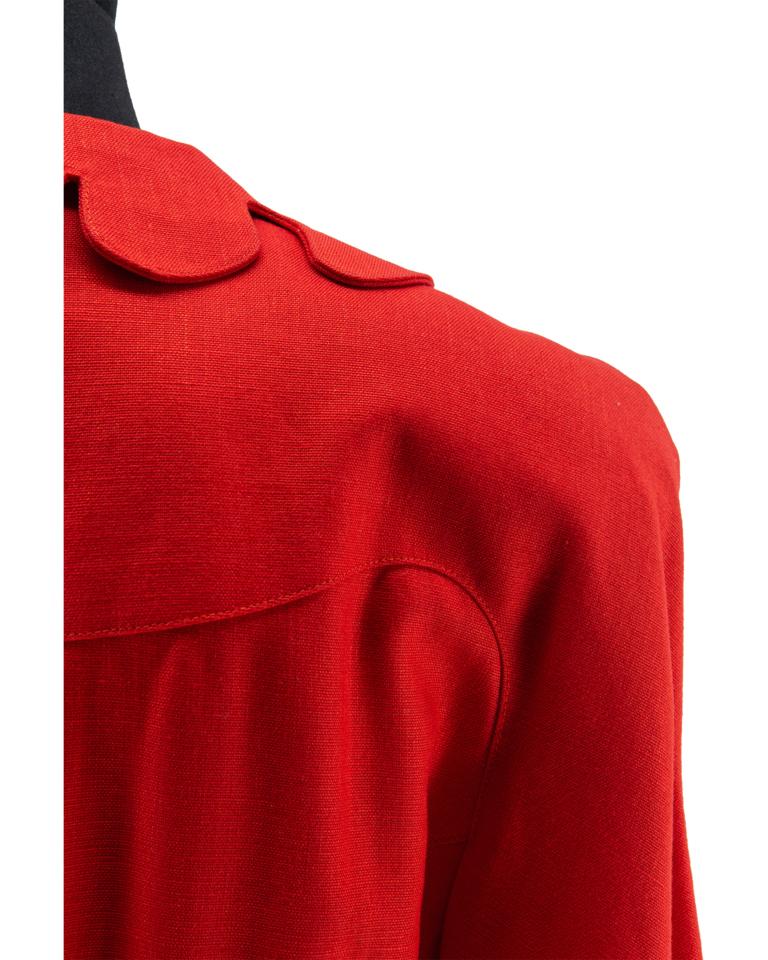 1980s Thierry Mugler Red Jacket For Sale 2
