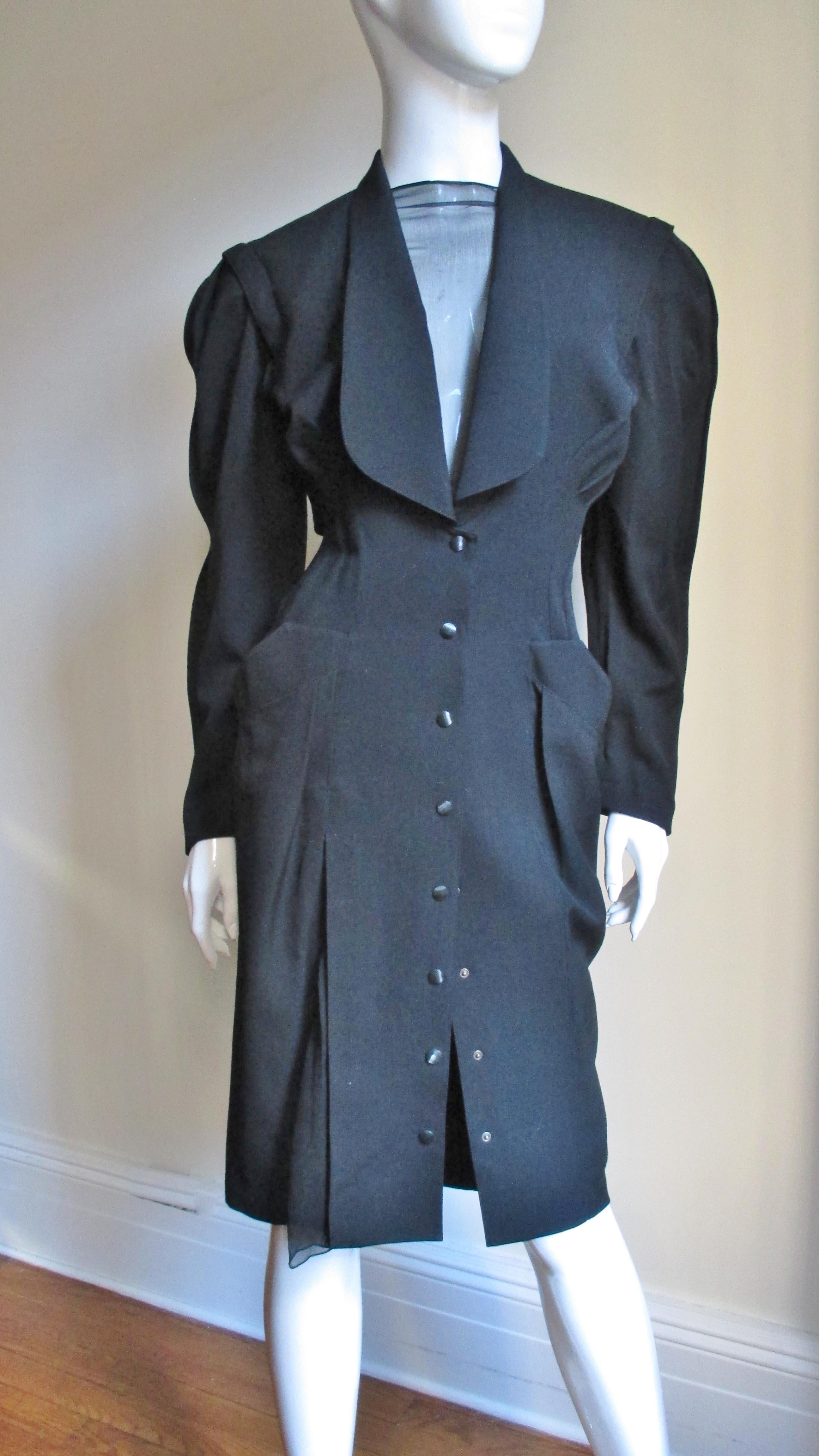 1980s Thierry Mugler Short Sleeves/Detachable Long Sleeves 6