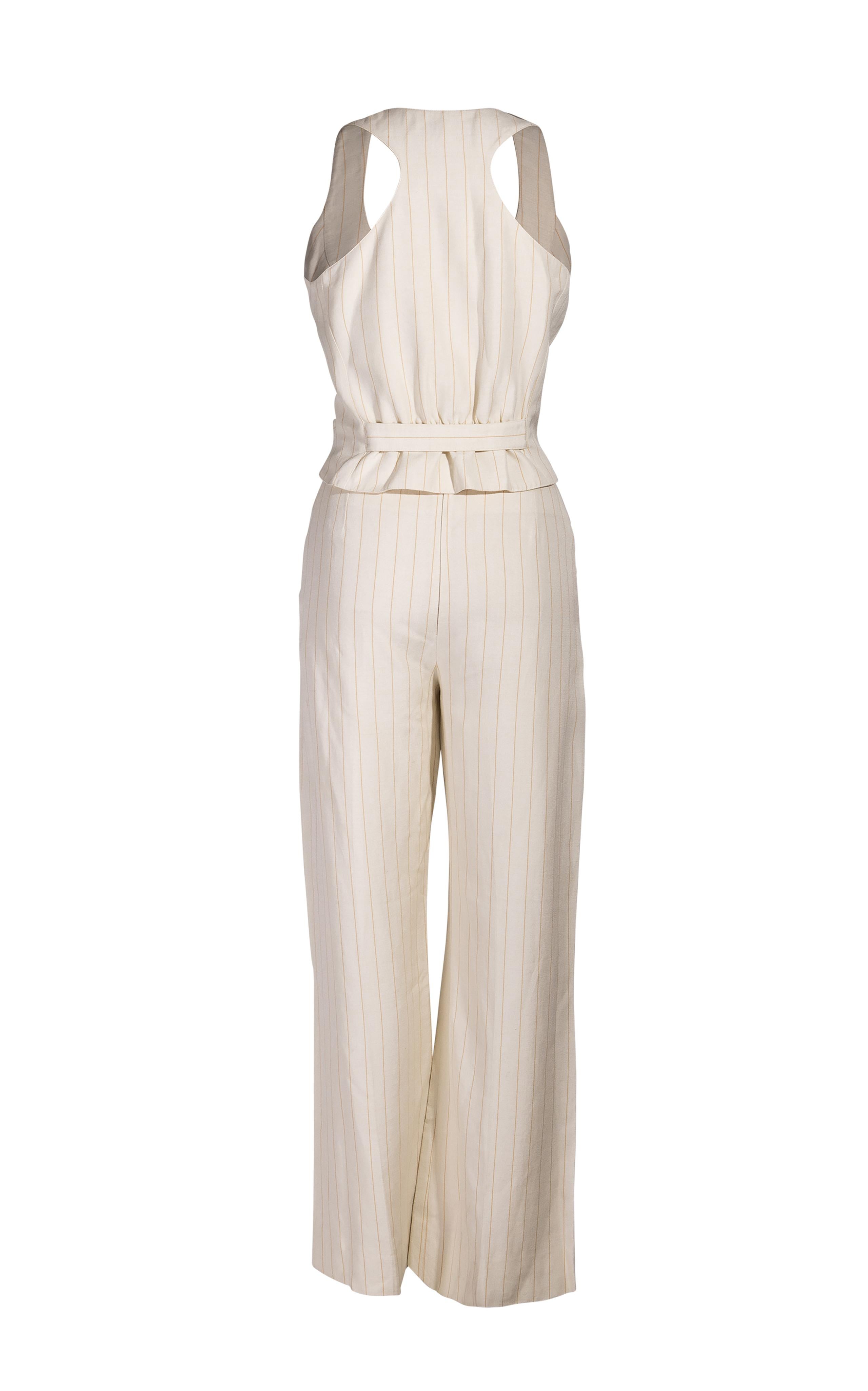 1980's Thierry Mugler Striped Pantsuit In Excellent Condition In North Hollywood, CA