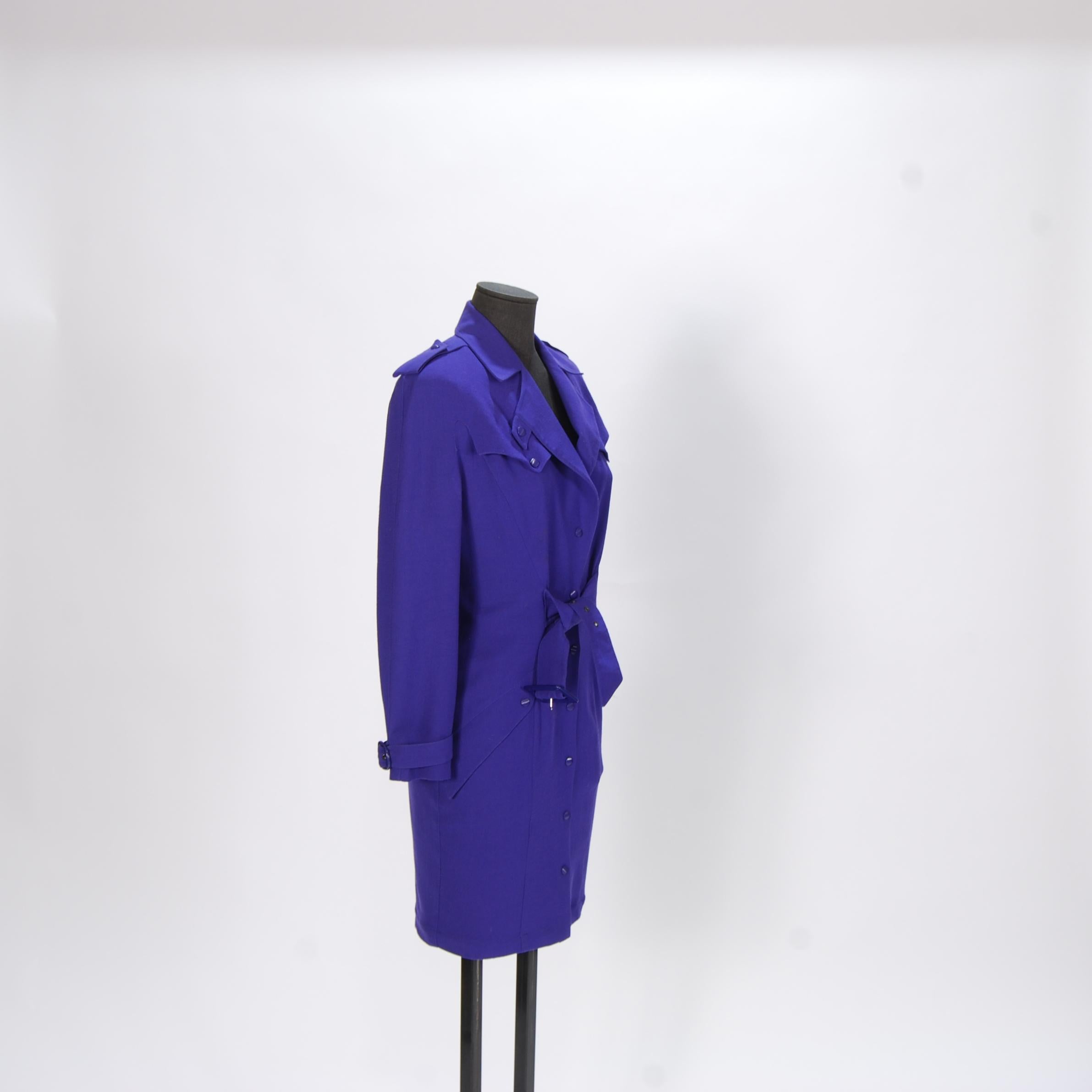 1980er Thierry Mugler Anzugskleid (Violett) im Angebot