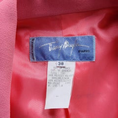 1980s Thierry Mugler Vintage Bubblegum Pink Jacket + Skirt Suit 2-Piece Ensemble