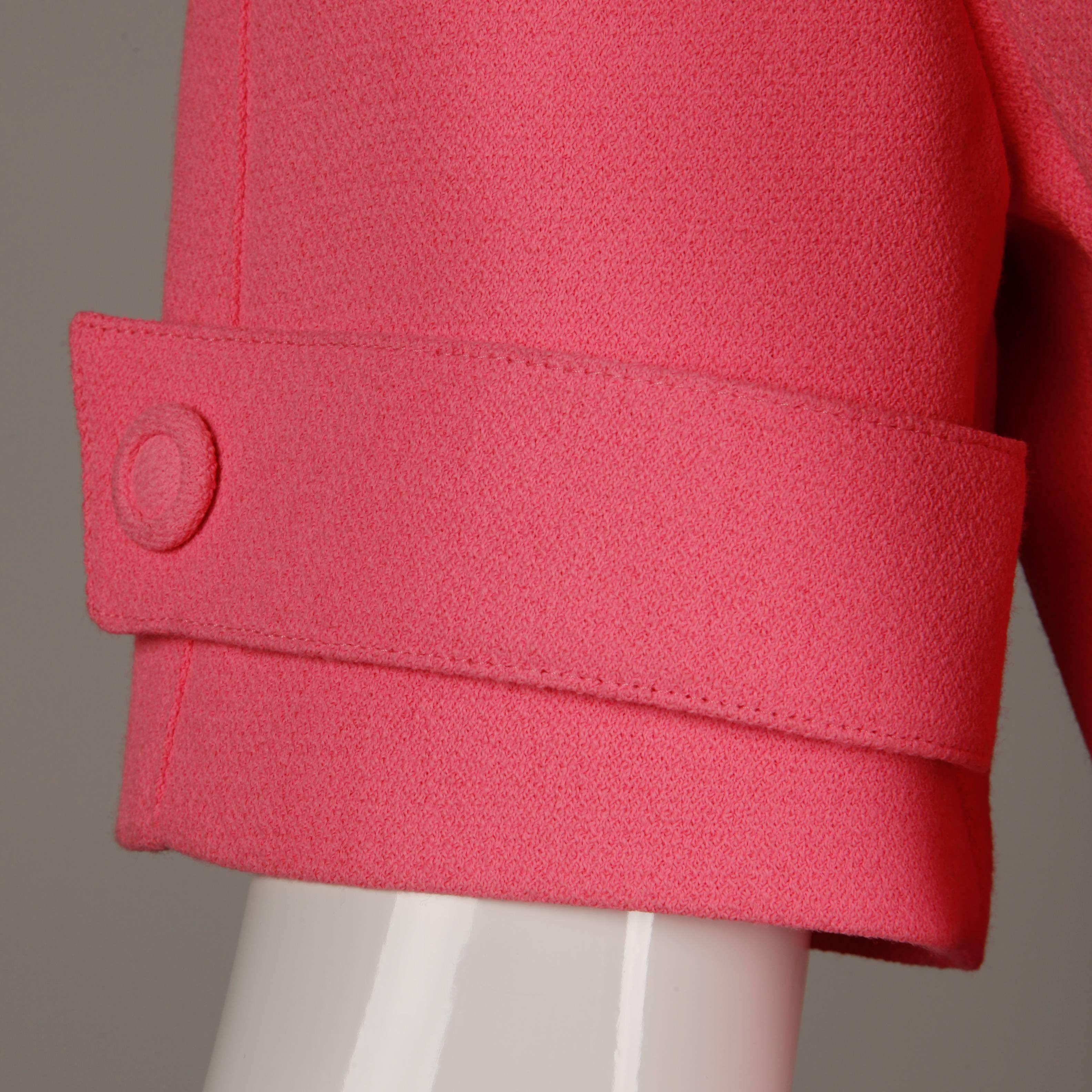 1980s Thierry Mugler Vintage Bubblegum Pink Jacket + Skirt Suit 2-Piece Ensemble 3