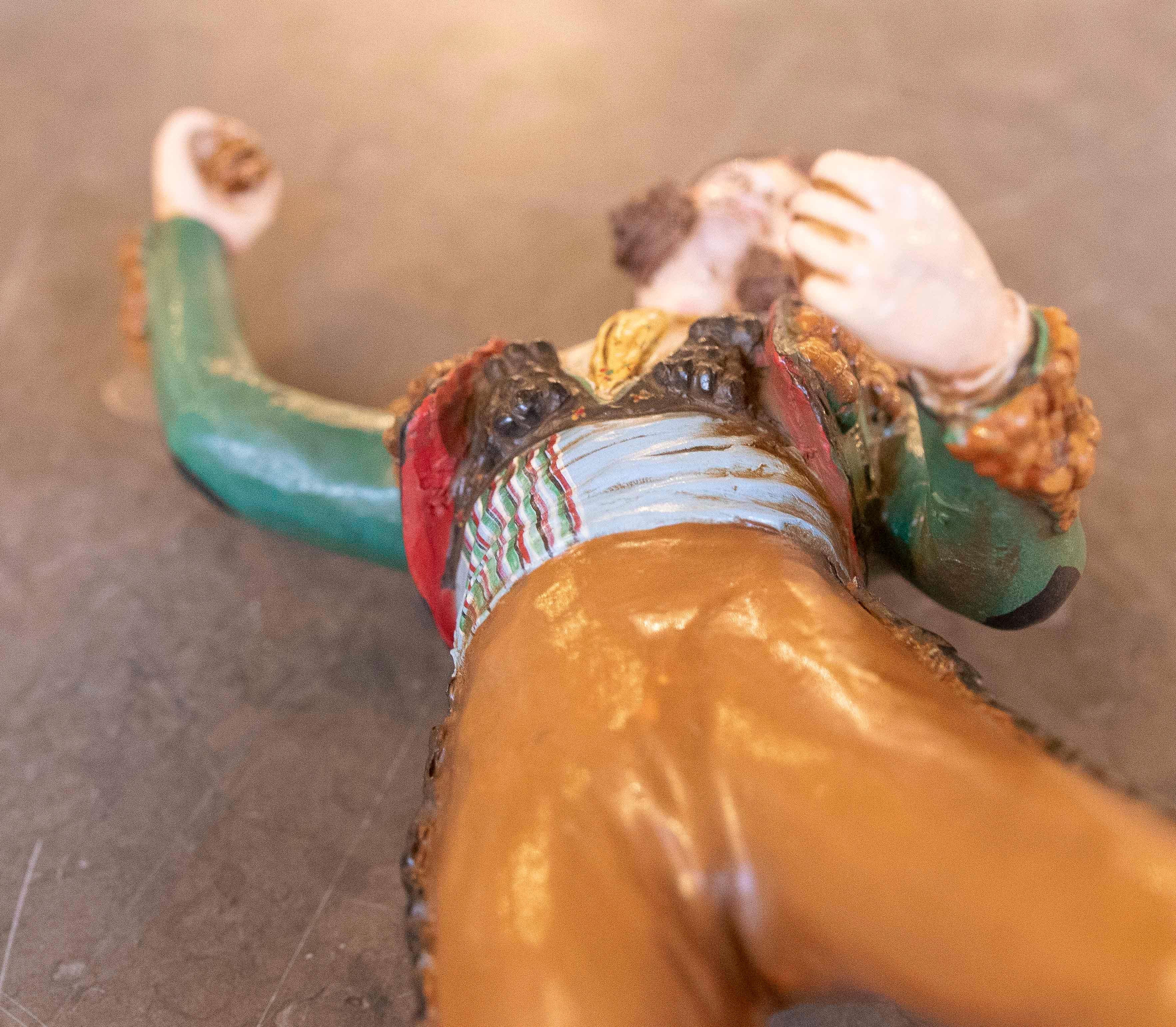 1980s Three Hand-painted Andalusian Terracotta Figures Signed Jiménez Mariscal 7