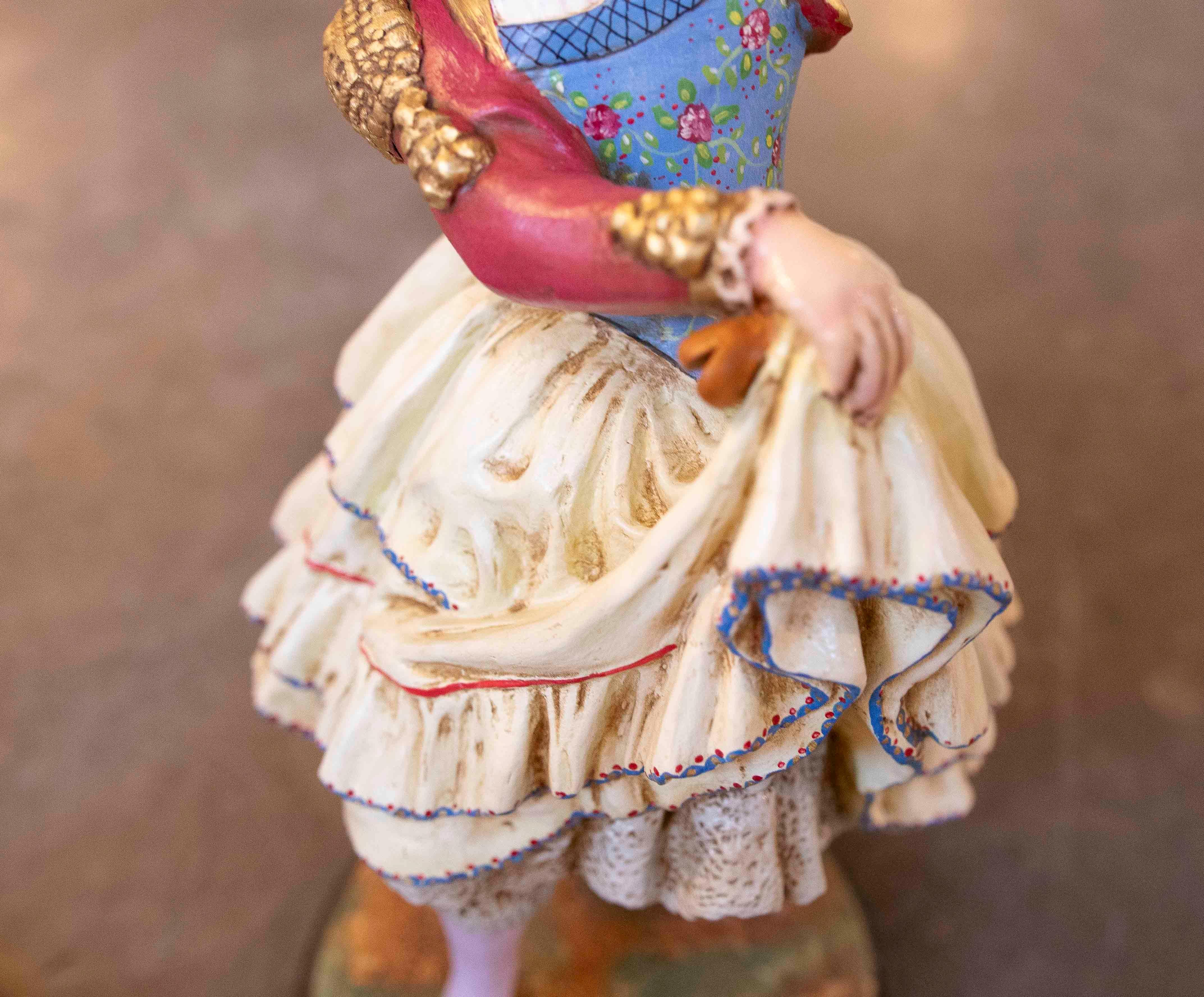 1980s Three Hand-painted Andalusian Terracotta Figures Signed Jiménez Mariscal 8