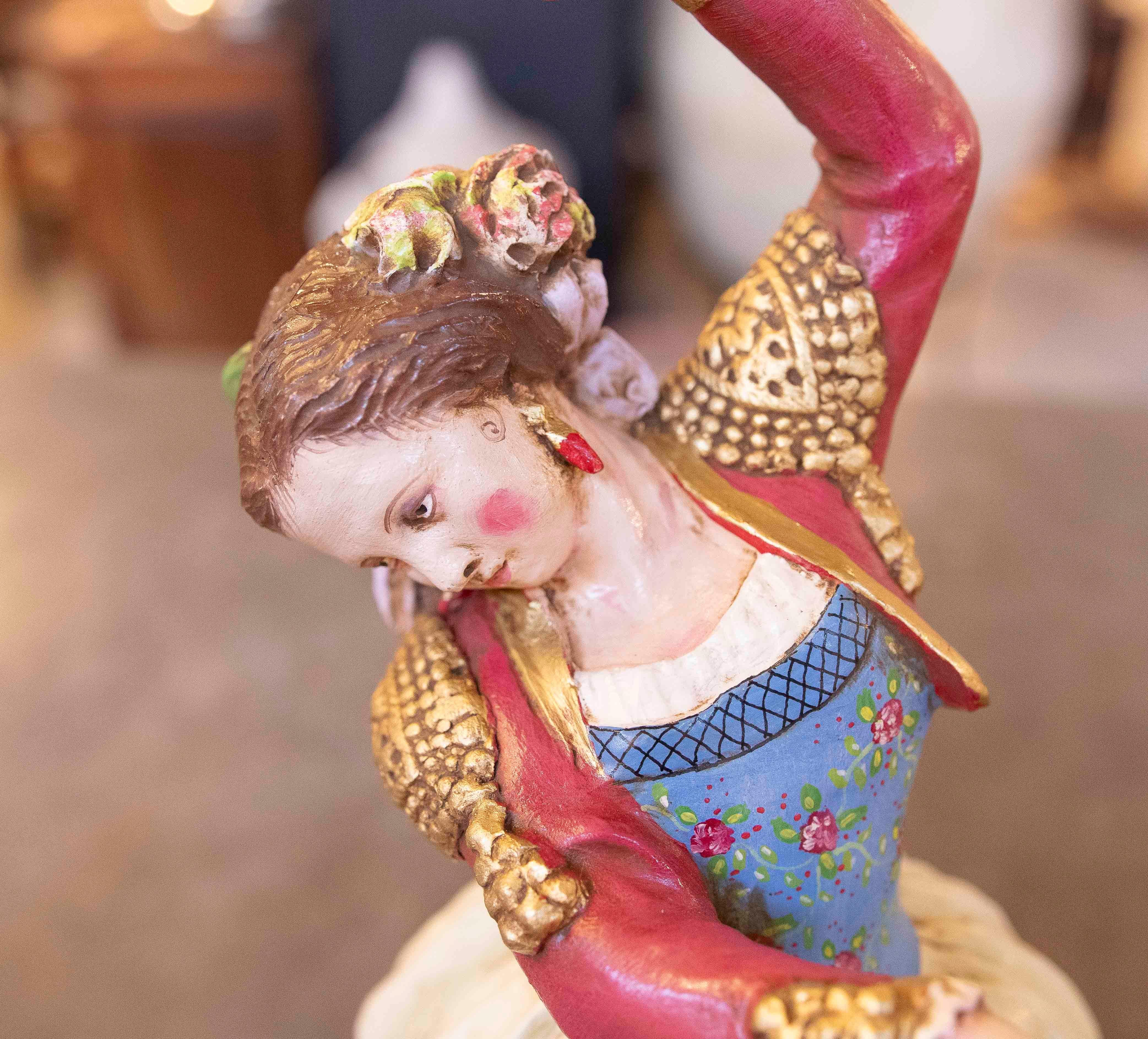 1980s Three Hand-painted Andalusian Terracotta Figures Signed Jiménez Mariscal 9