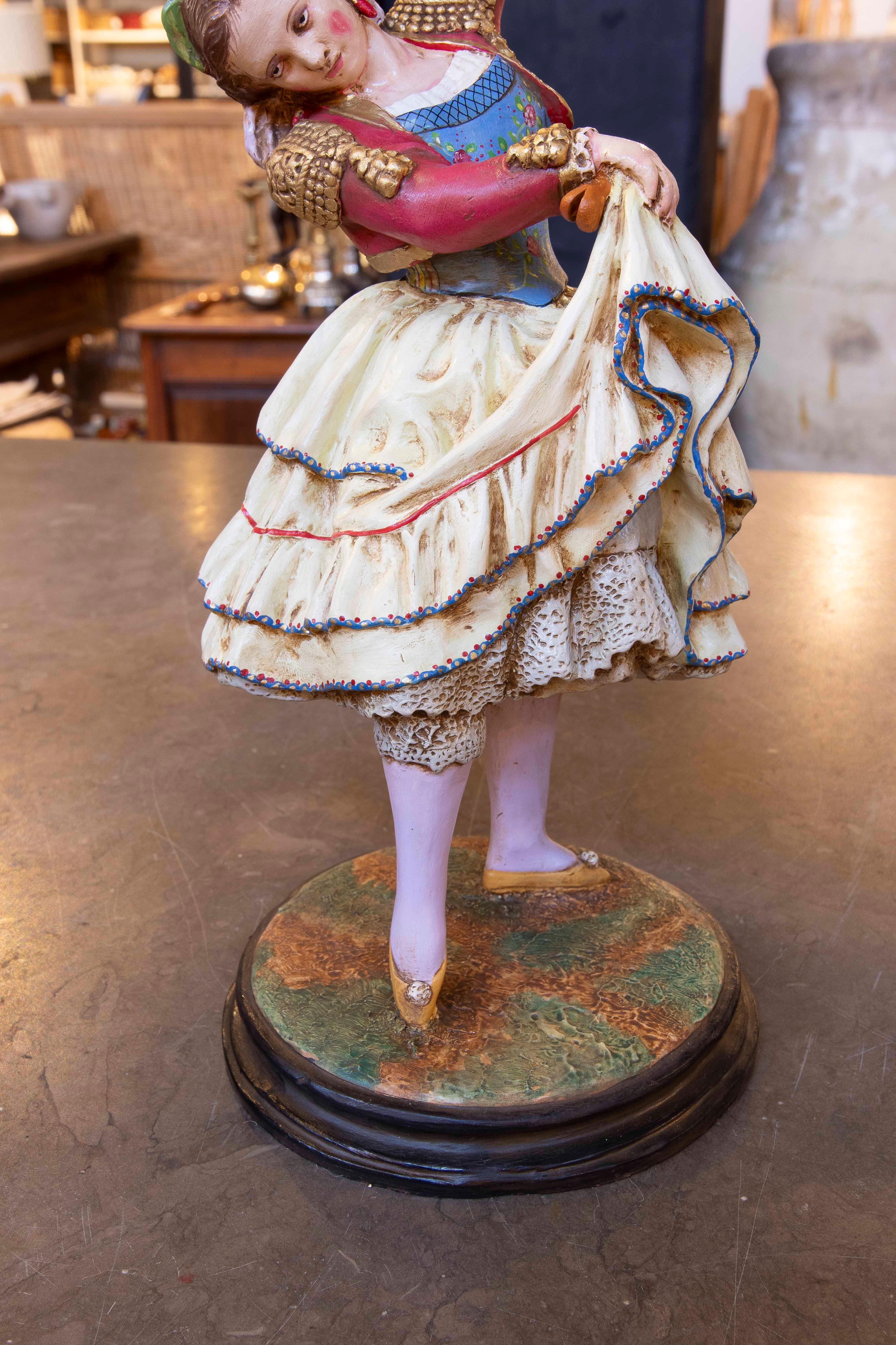 1980s Three Hand-painted Andalusian Terracotta Figures Signed Jiménez Mariscal 12