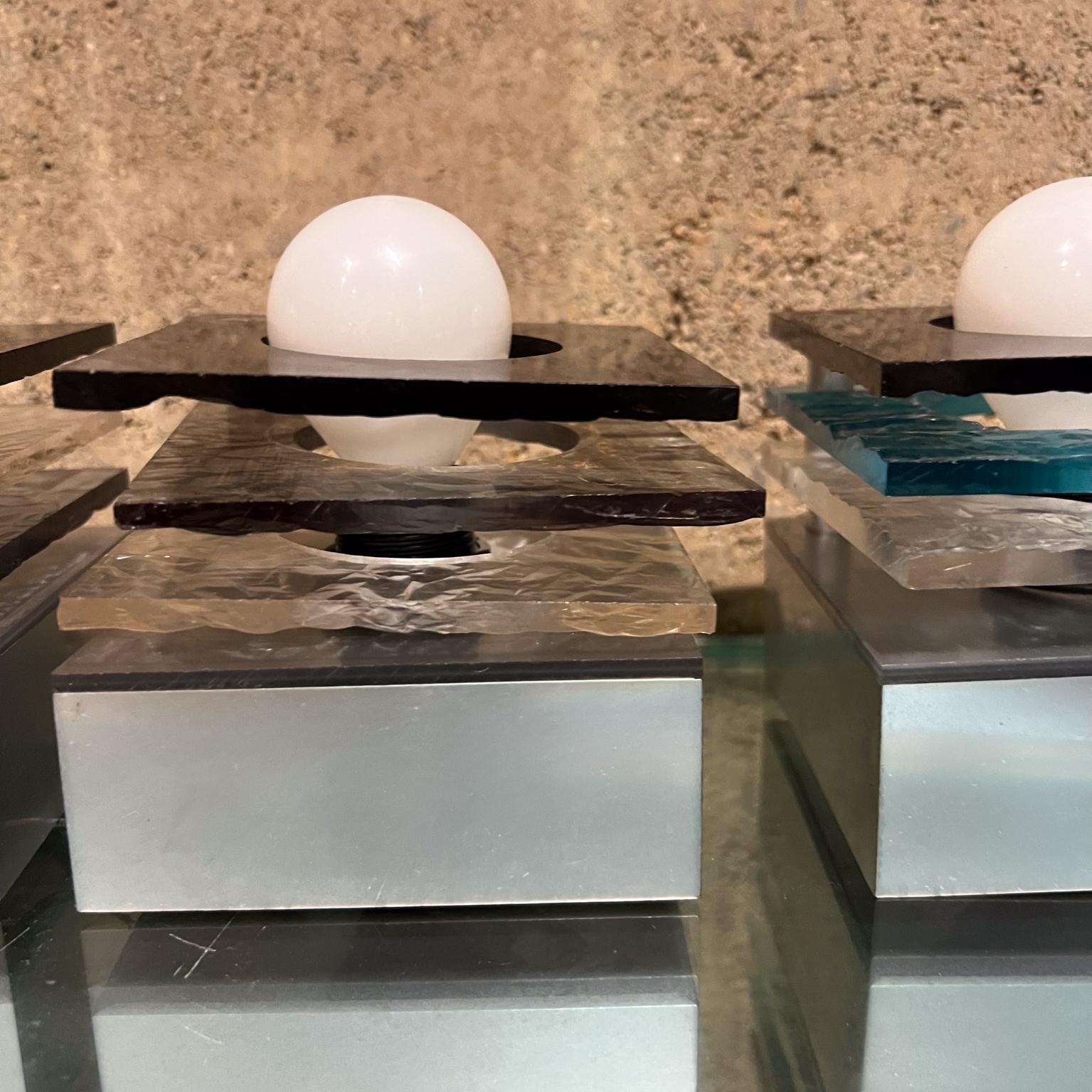 1980s Three Italian Sconces Stacked Plexiglass Style after Artemide Italy For Sale 1